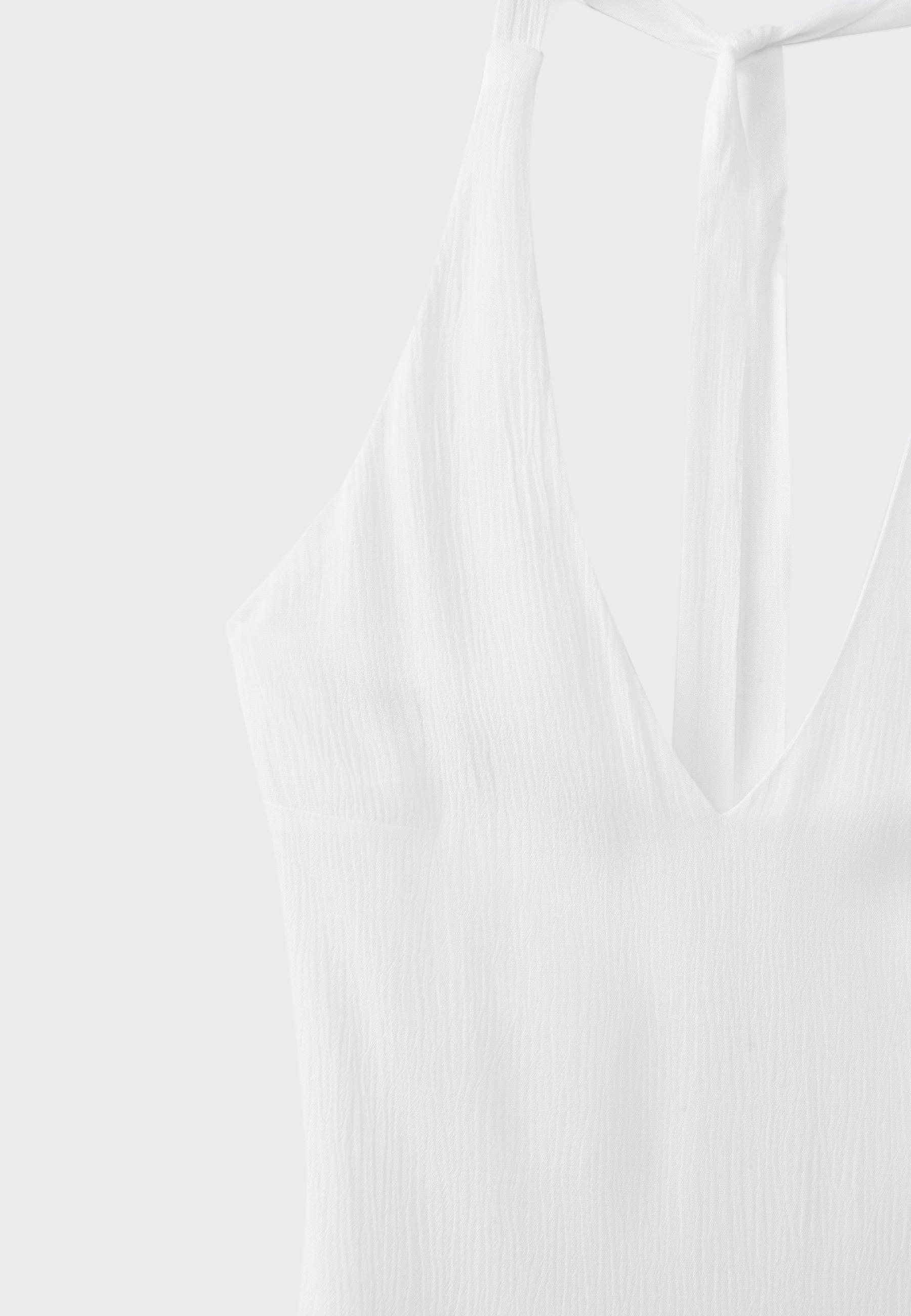 Halter crepe dress — White