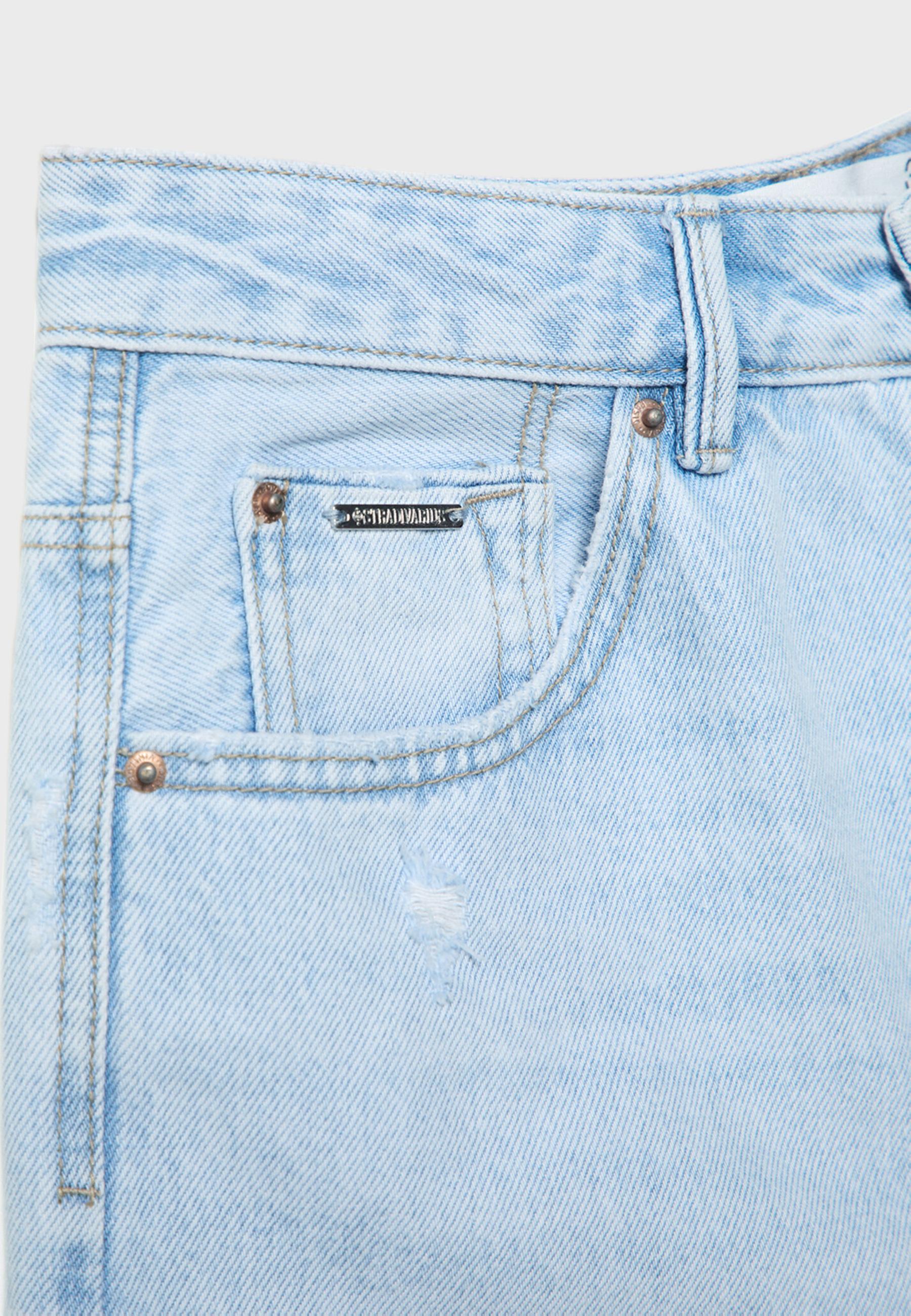 D93 Longline shorts — MEDIUM LIGHT BLUE DENIM