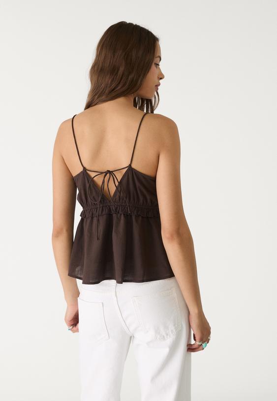 top with tie up straps