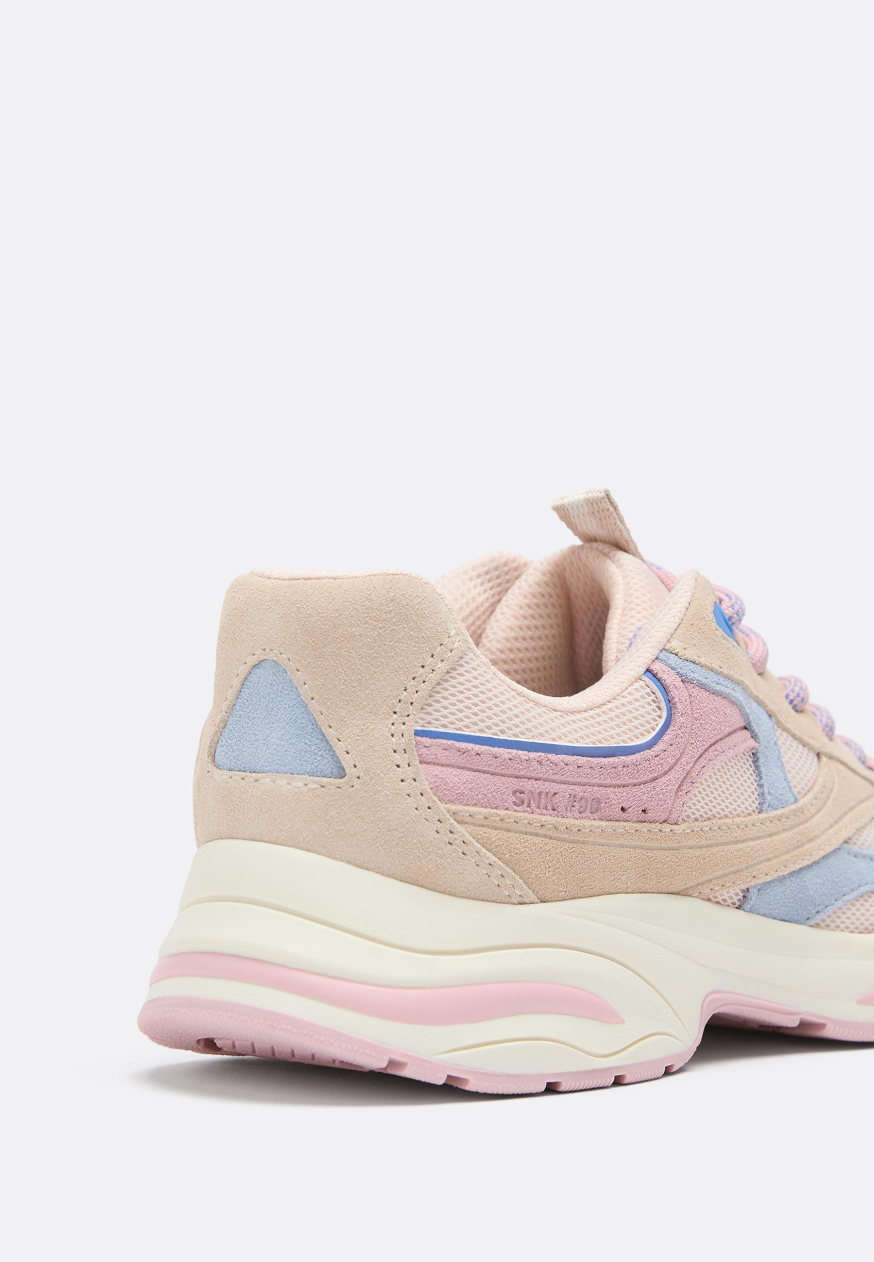Leather detail trainers — PINK