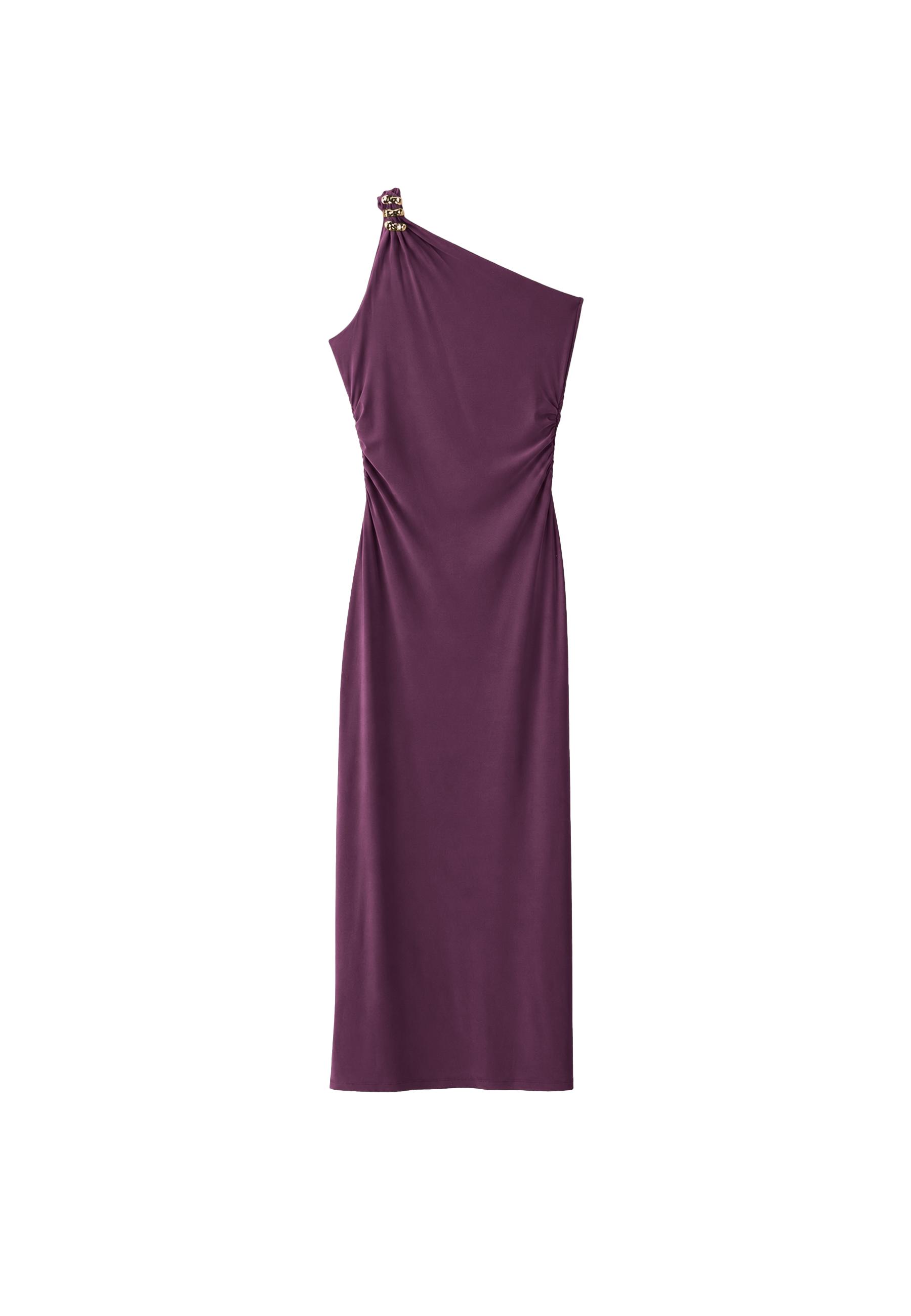 Metallic detail dress — Purple