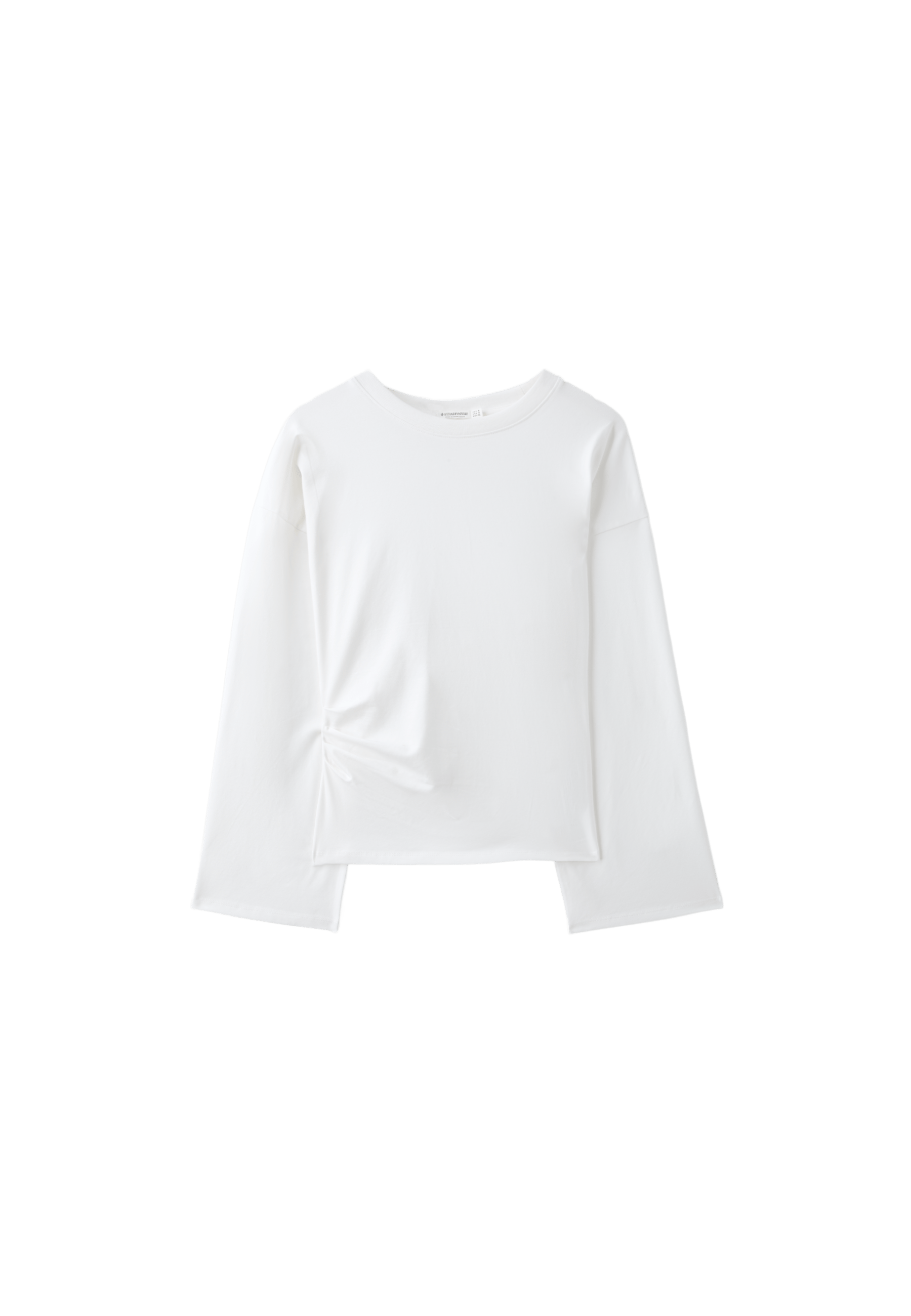 B11 Japanese-inspired long sleeve fitted waist T-shirt — Ecru