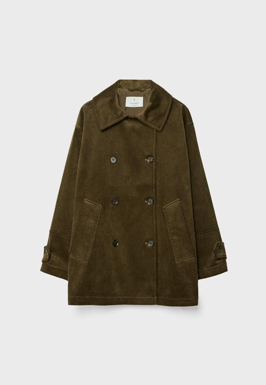 Regular fit corduroy coat
