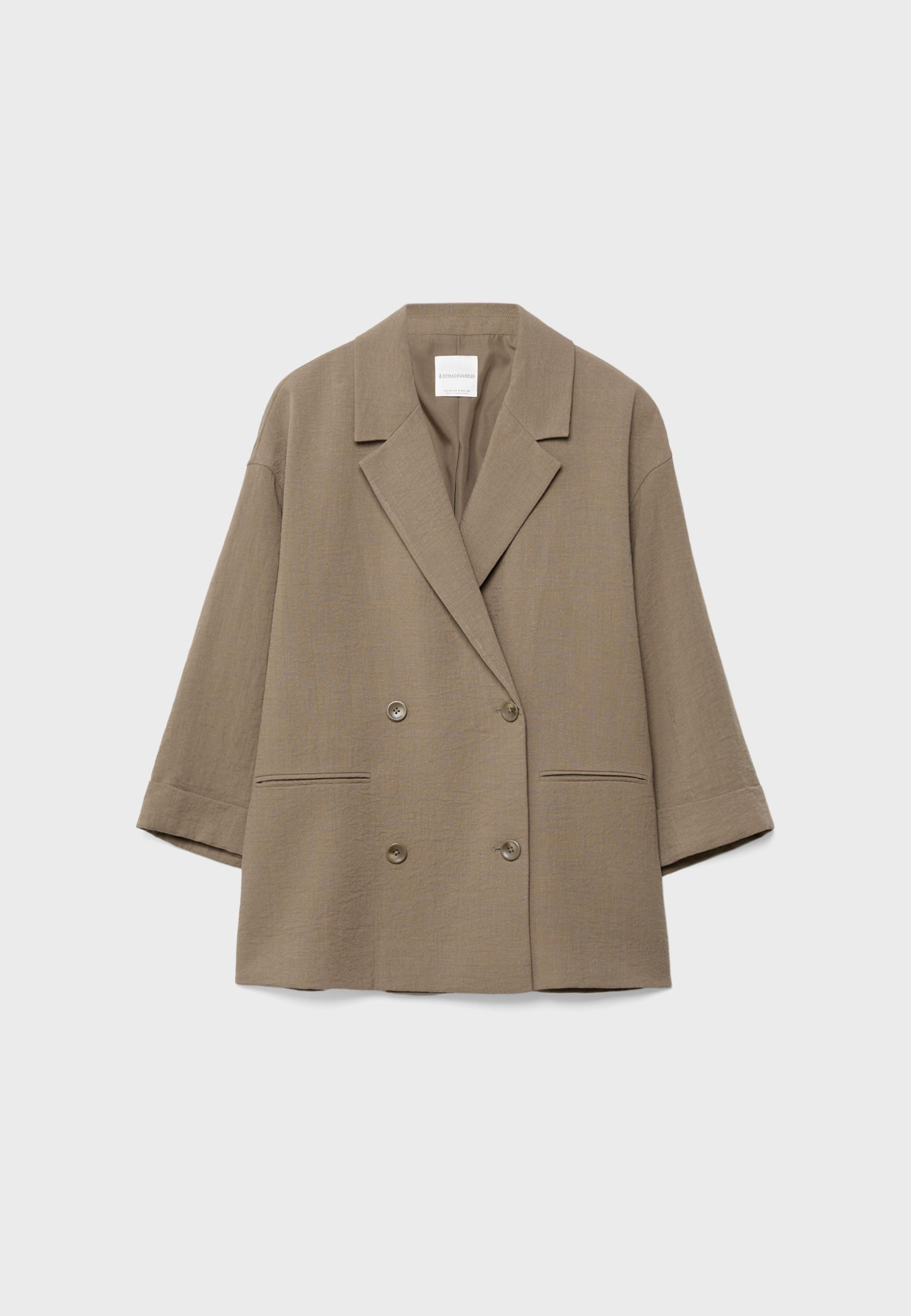 Flowing double-breasted blazer