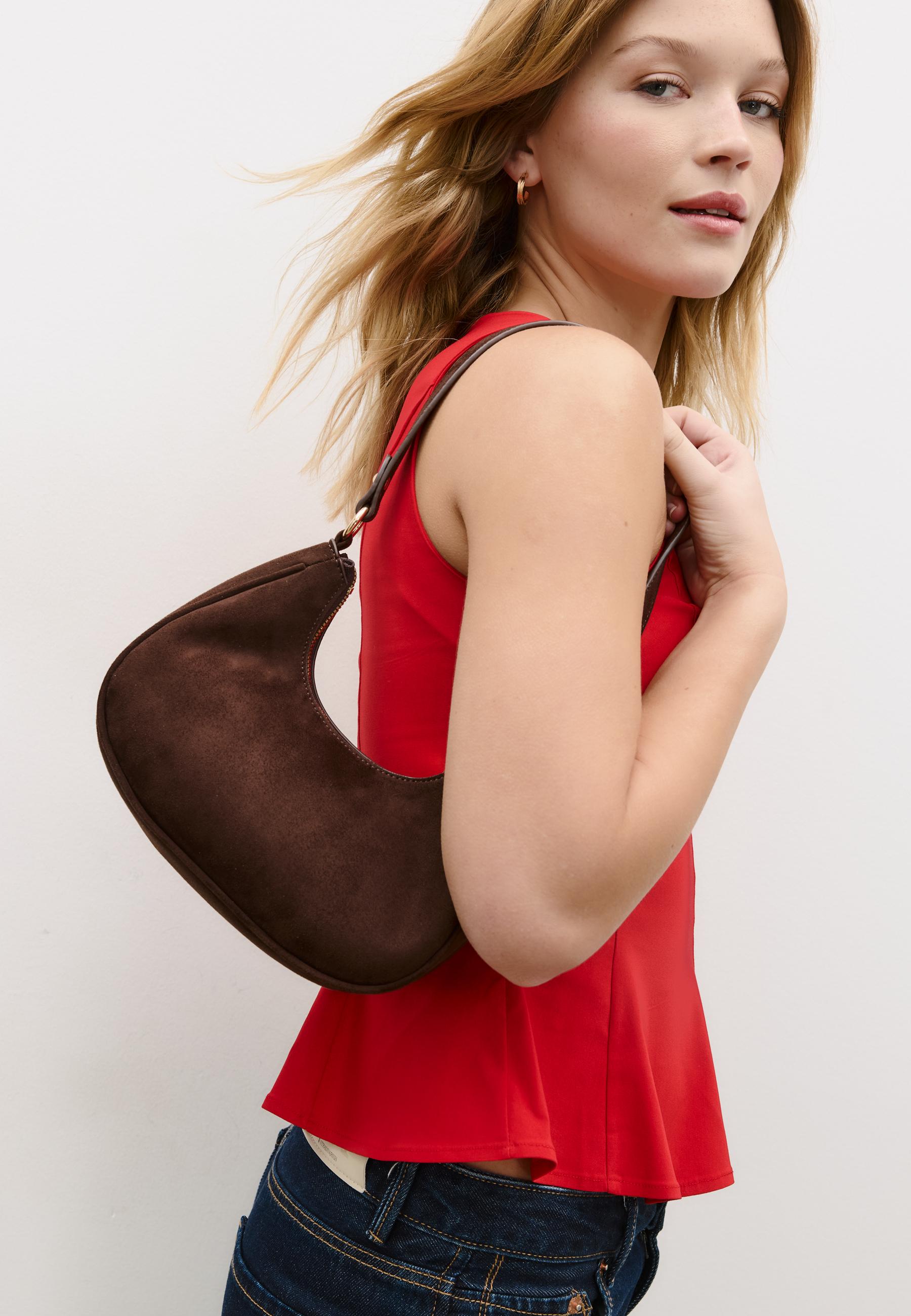 Half-moon shoulder bag — Brown