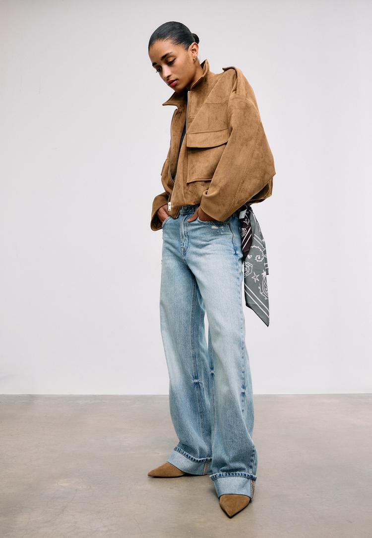 suni suet balon ceket