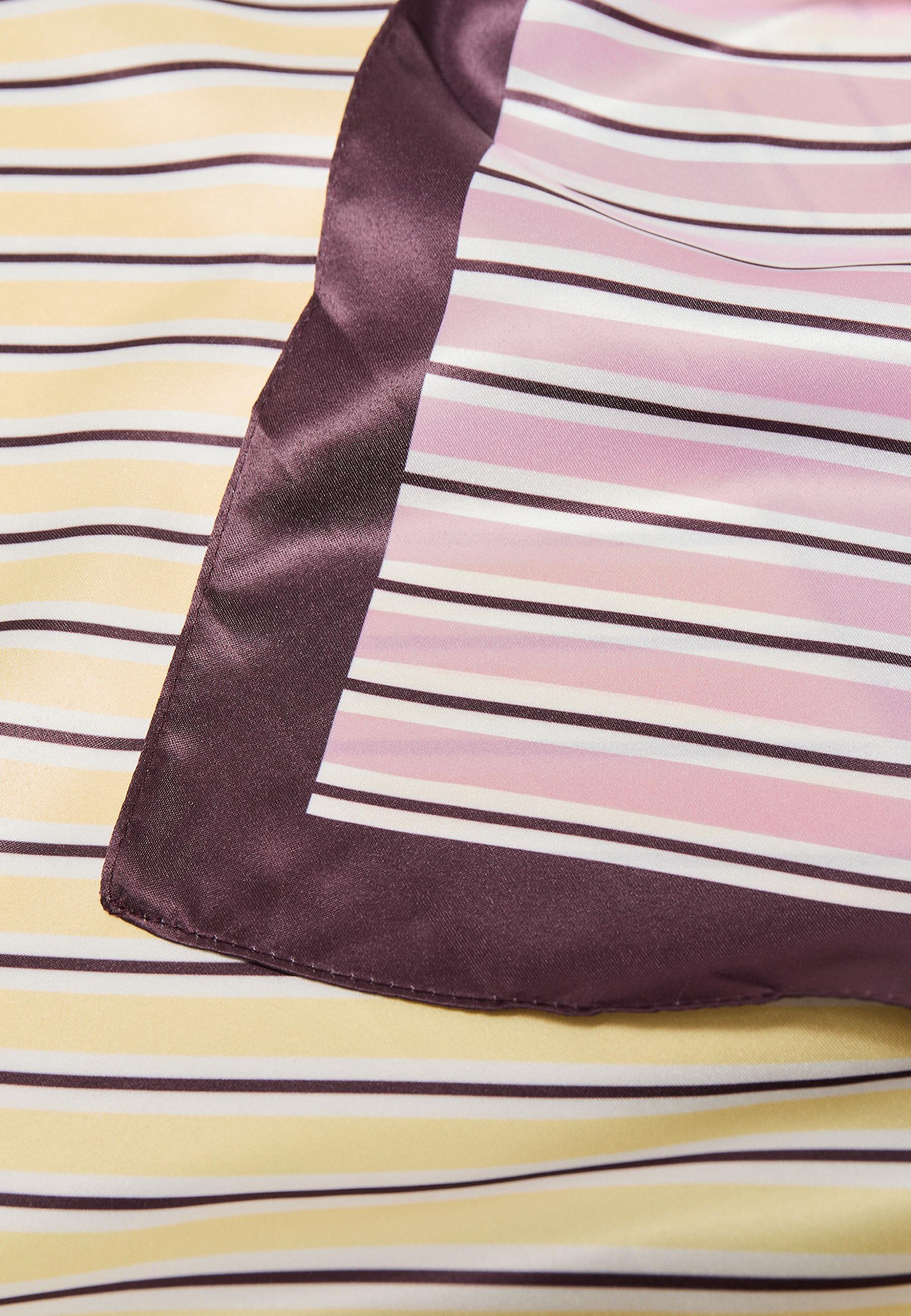 Contrast stripe scarf — Gold