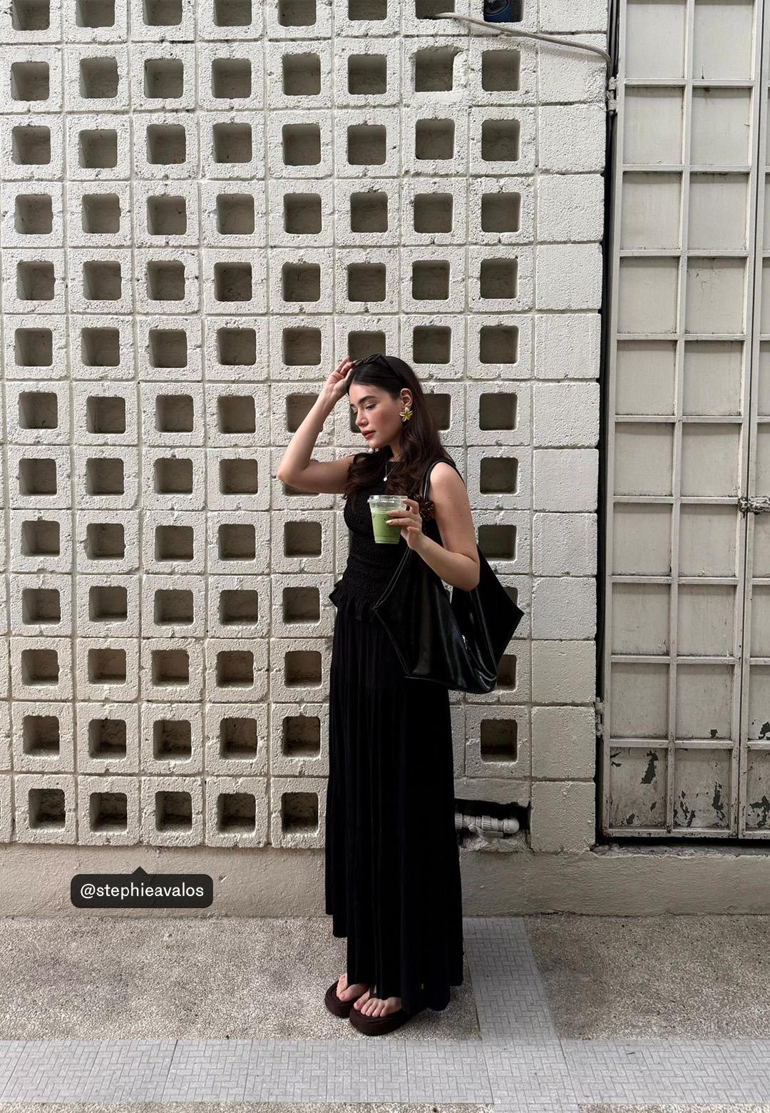 Boho midi skirt — Black