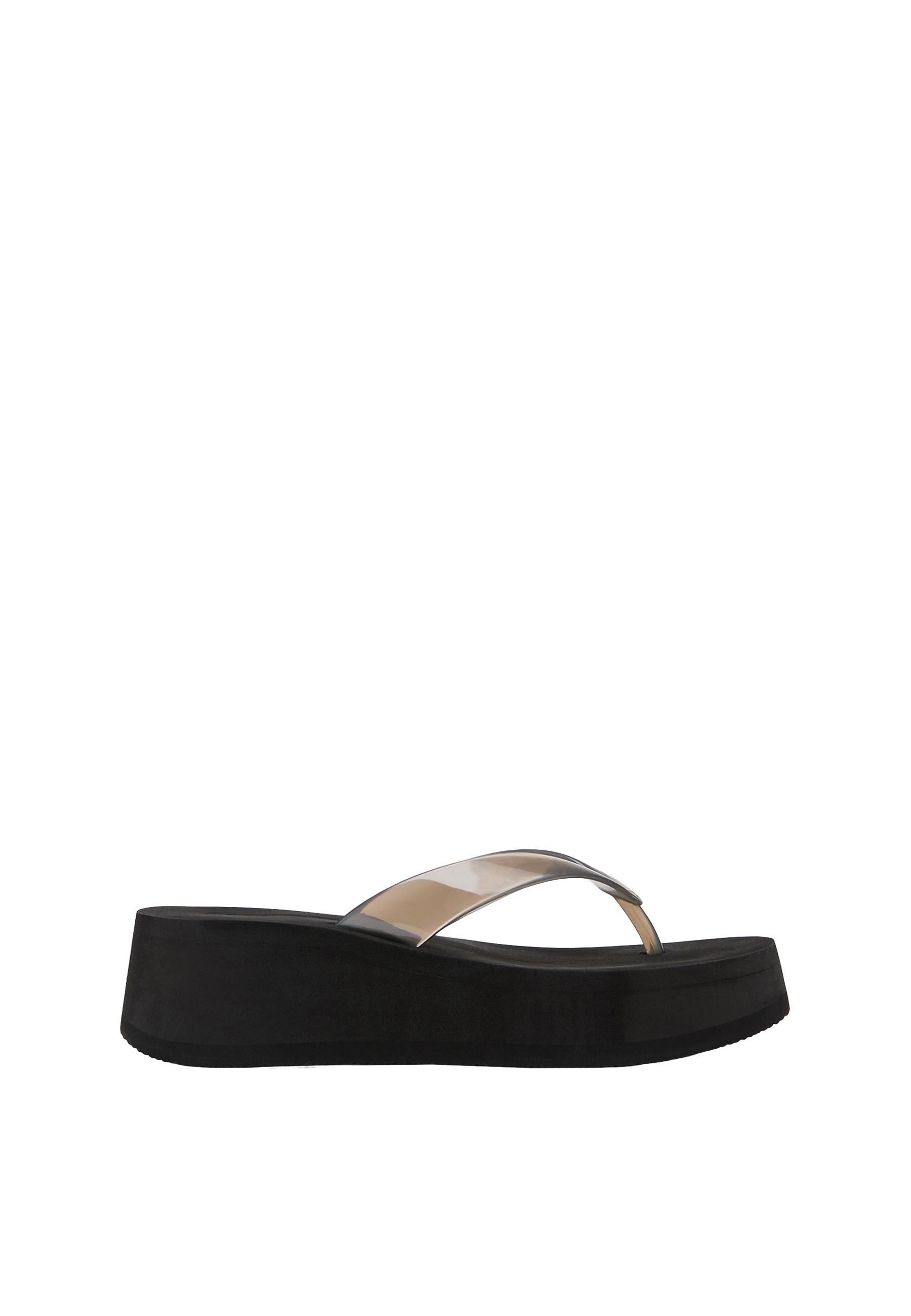 EVA platform thong sandals — BLACK 
