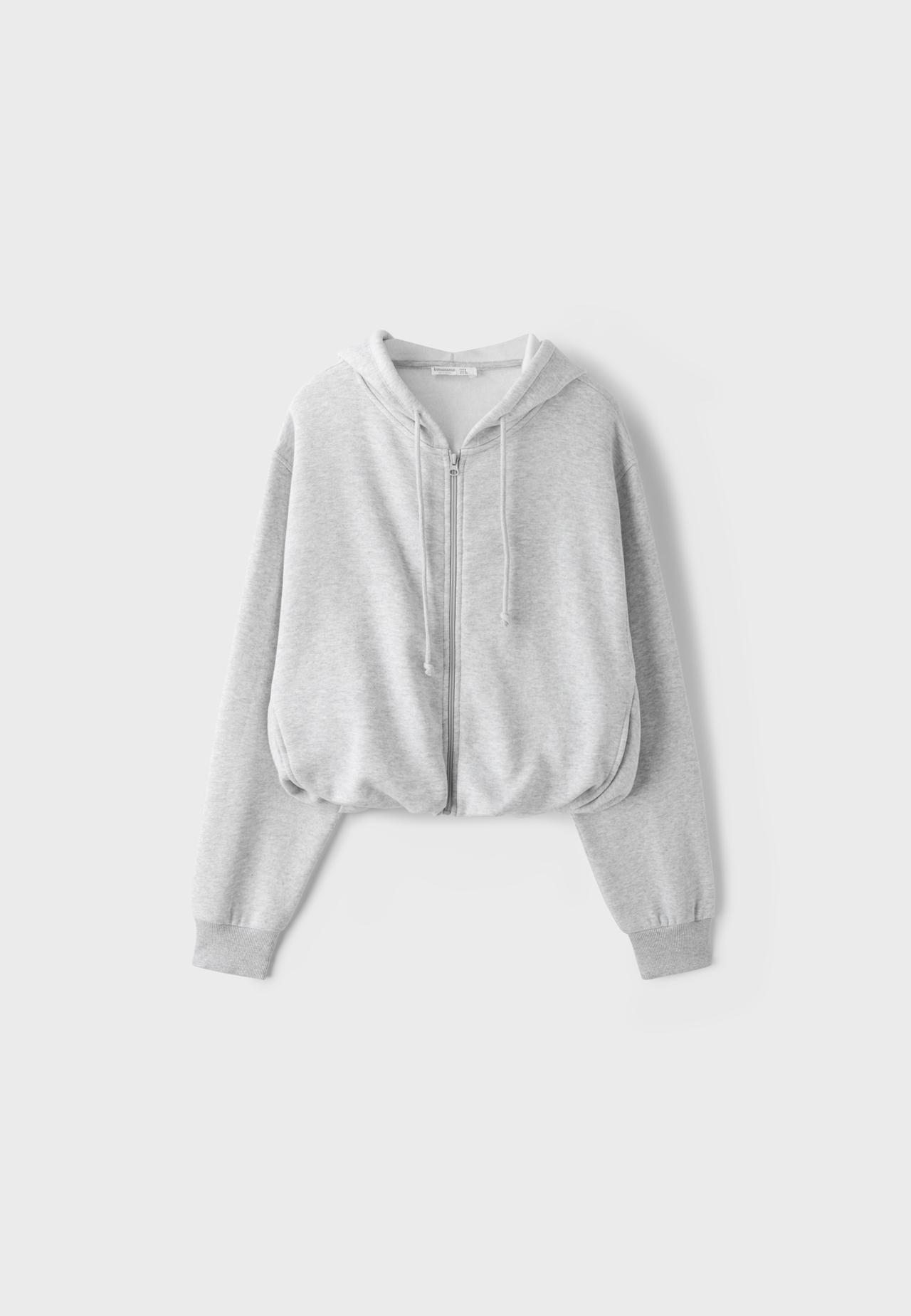 Puffed sweatshirt — Grey melange