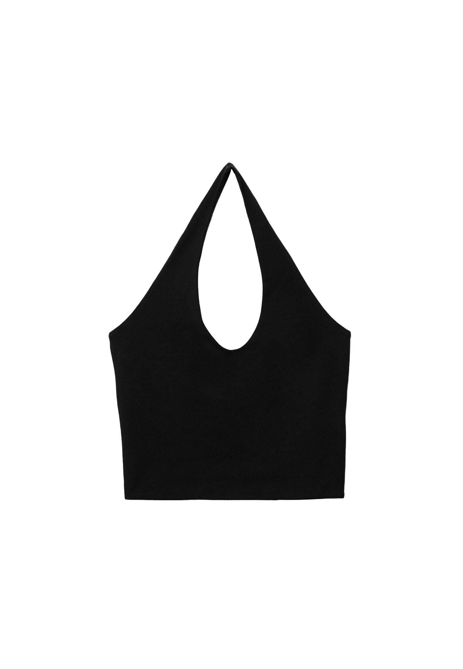 Halter crop top — Black