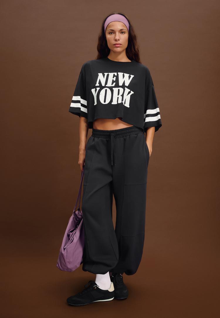 new york cropped t shirt