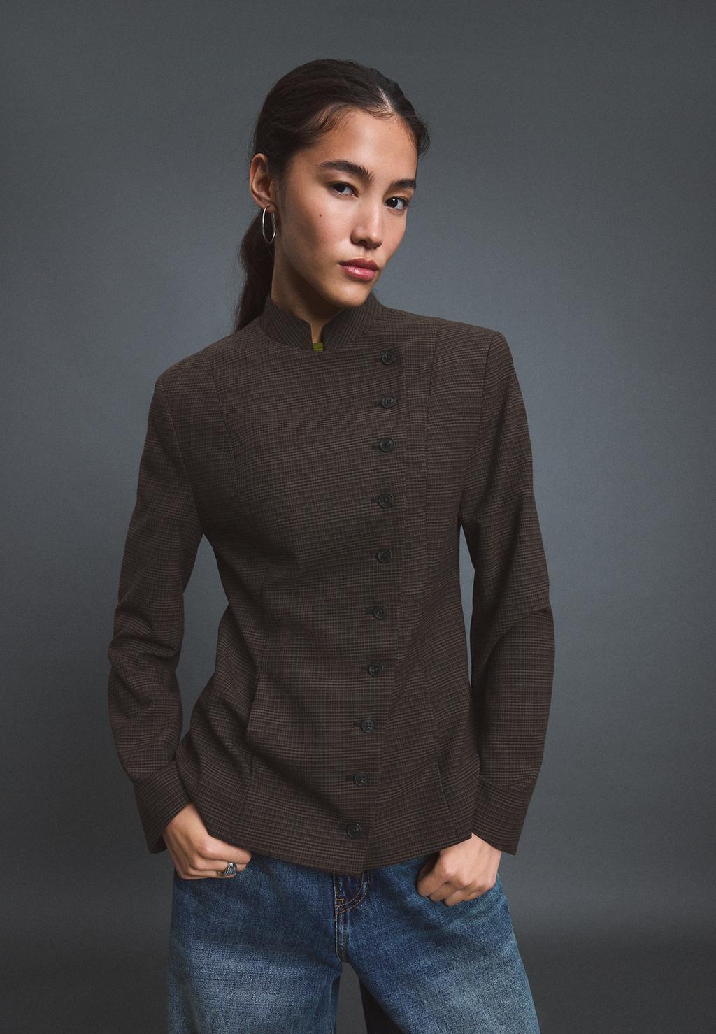 Stradivarius Asimmetrik çoxdüyməli blazer