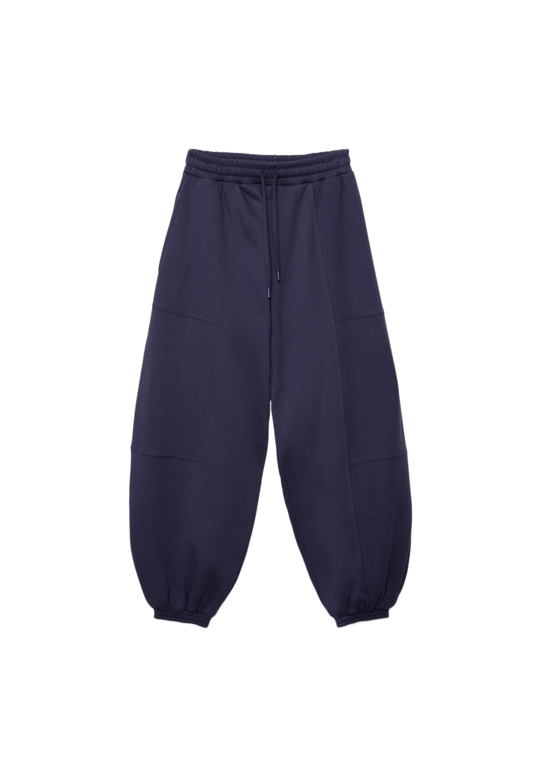Plush balloon jogger trousers — Dark blue