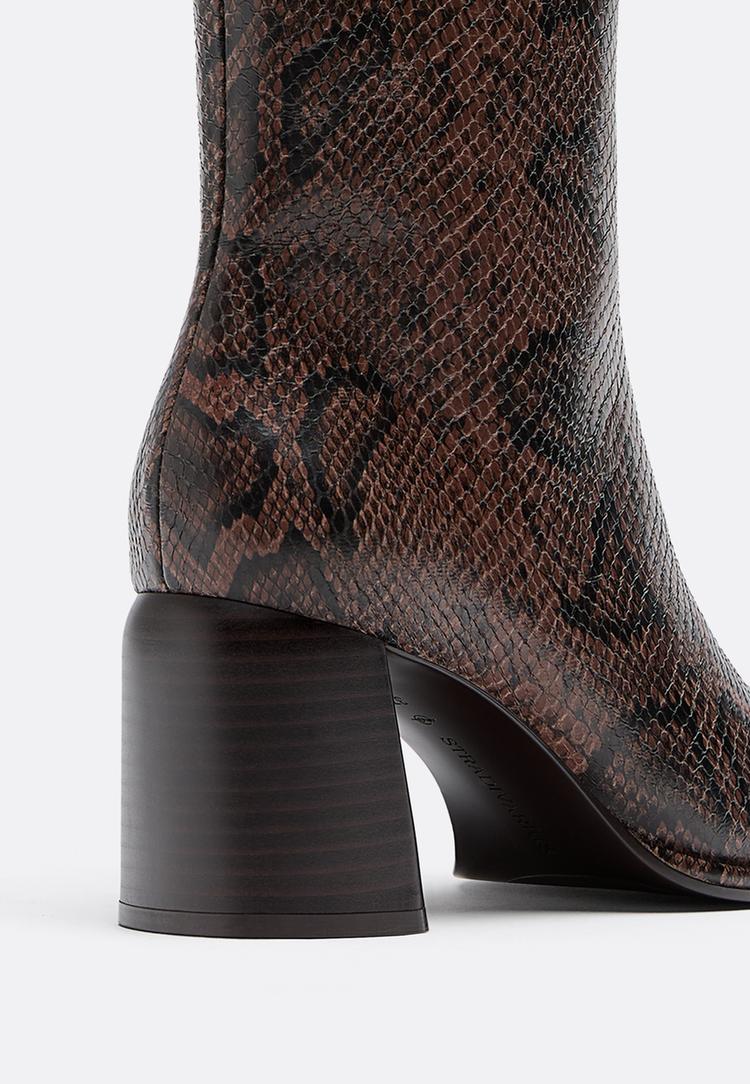 botines tacon animal print