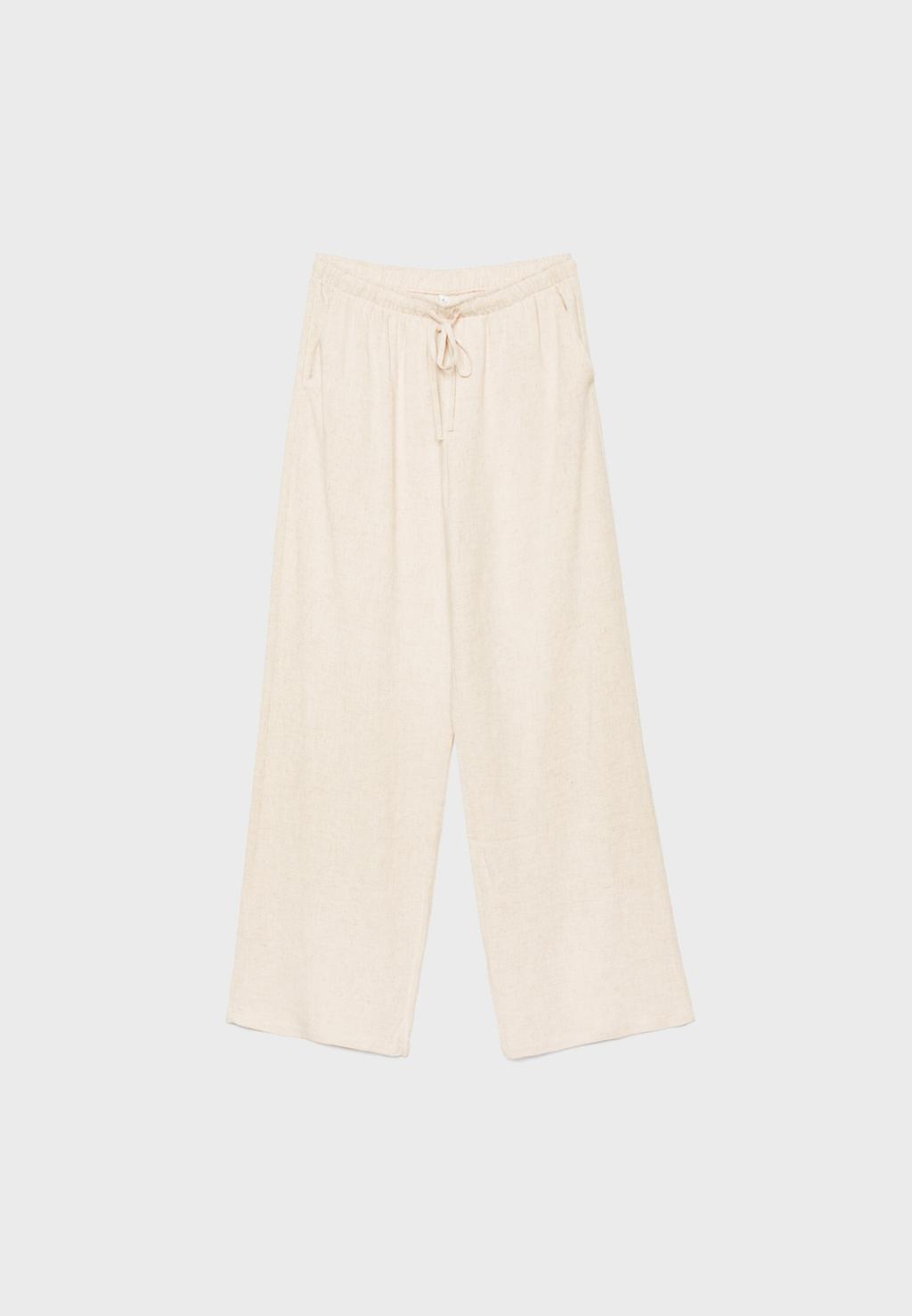 Fließende Hose mit Leinen