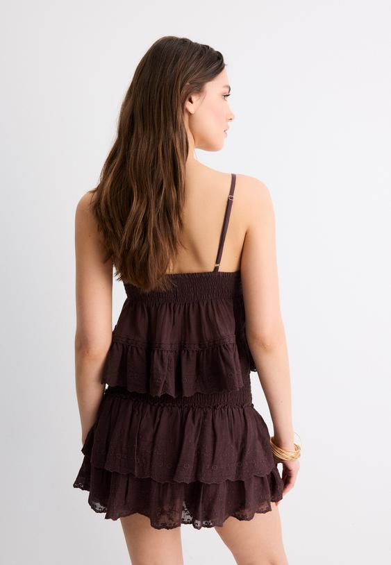 falda pantalon bambula bordados