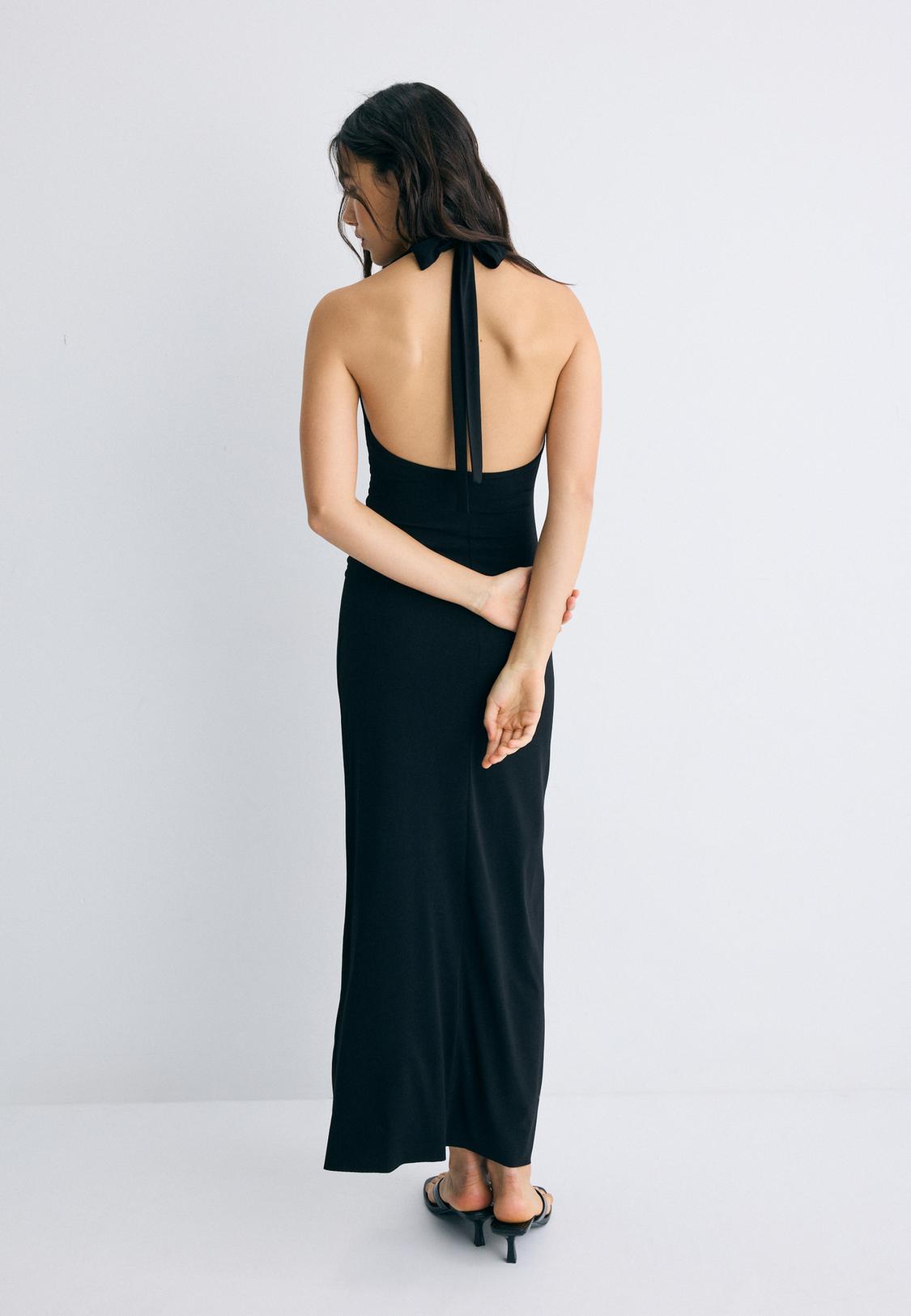 sachin and babi light blue dress Black halter neck dress – Beatriz de la Cámara main image 1