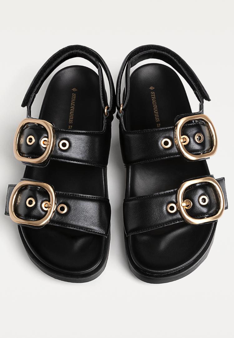 sandalias planas hebillas