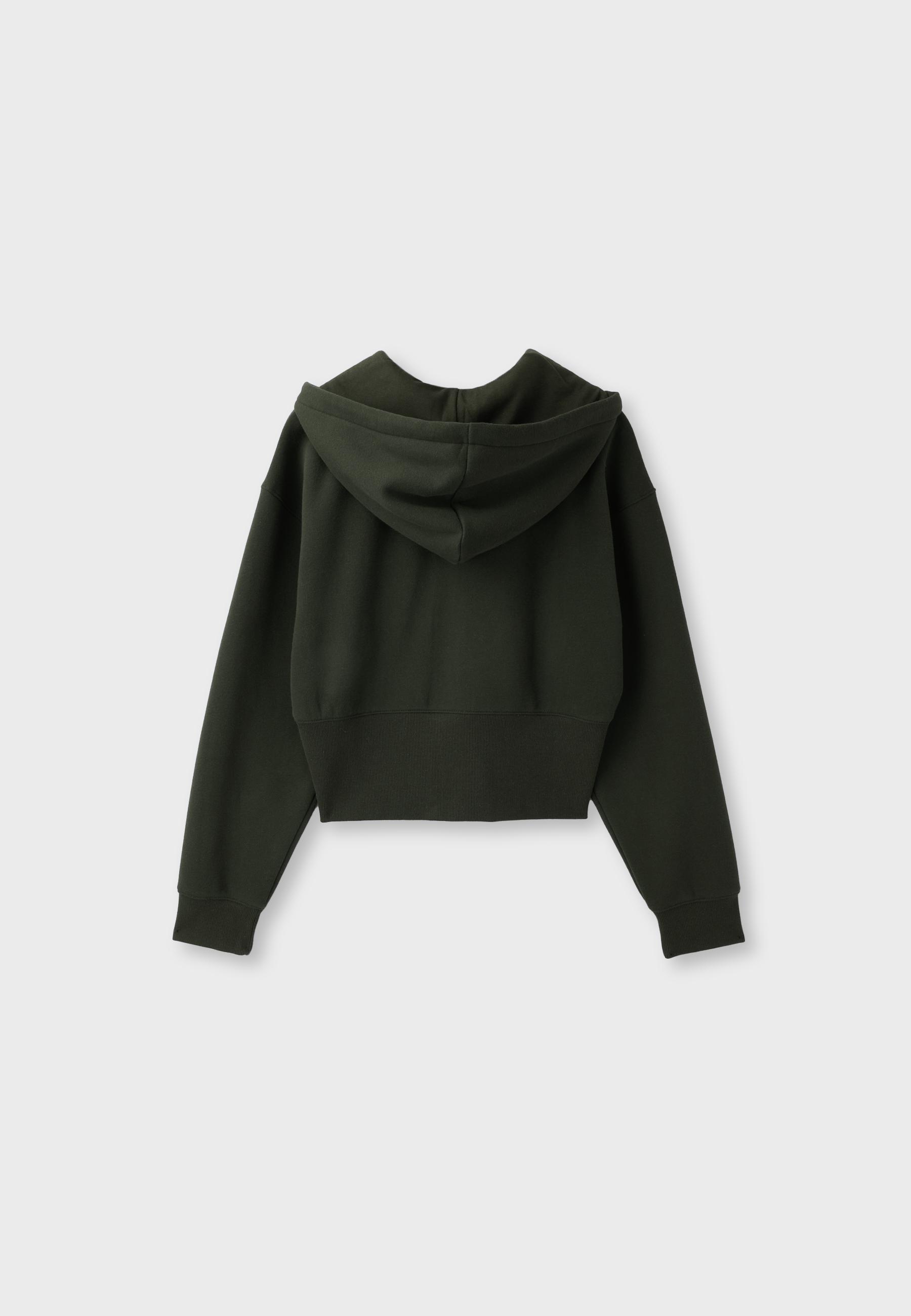 Zip-up hooded sweatshirt — Green