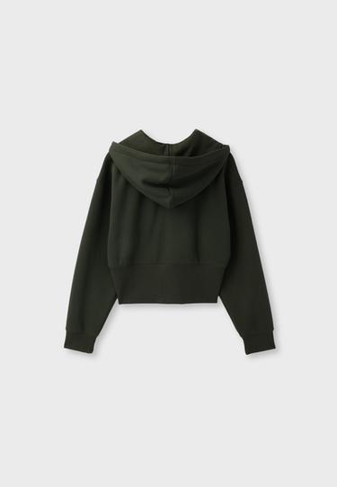 Zip-up sweatshirt with hood — Green 8
