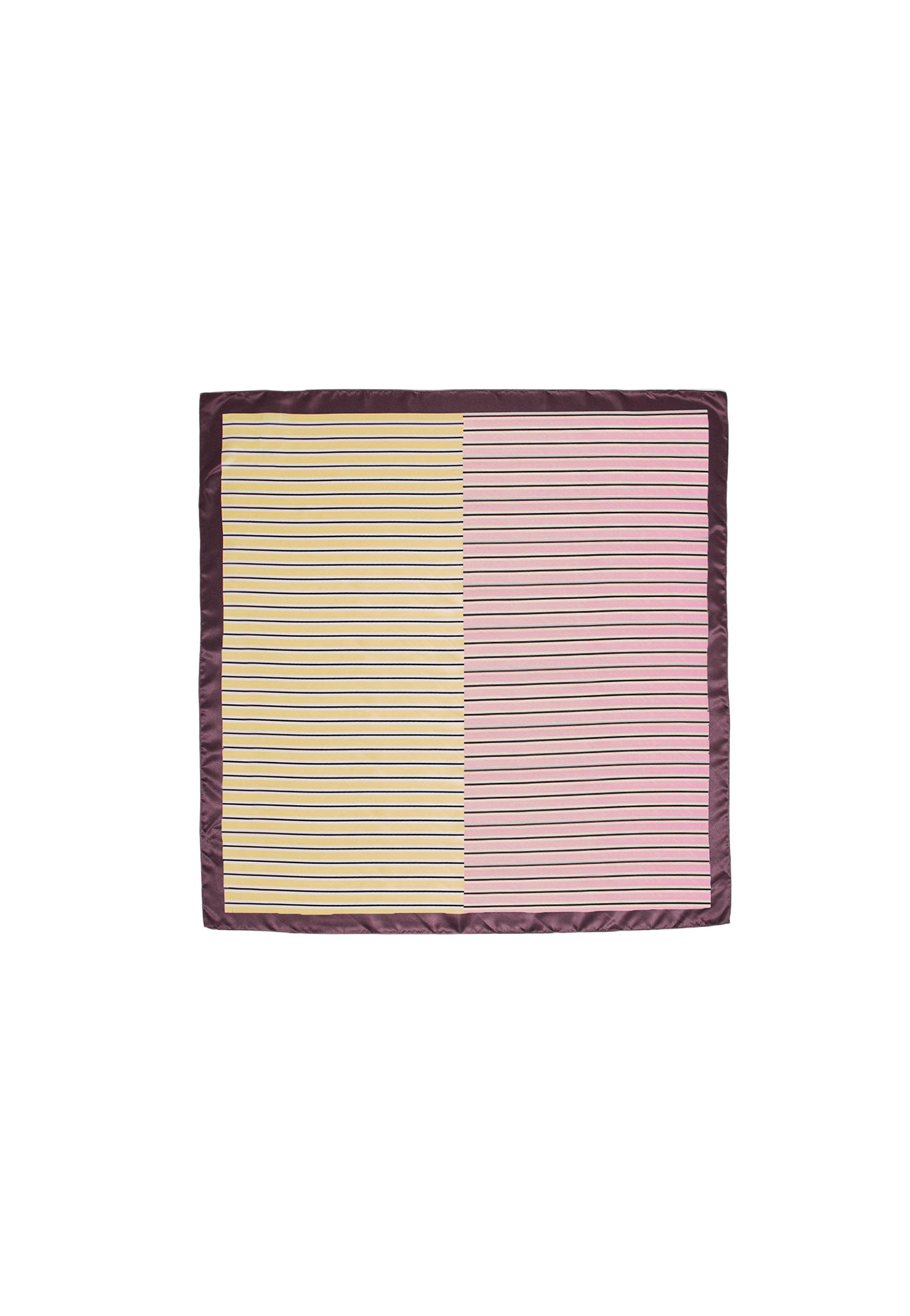 Contrast stripe scarf — Gold