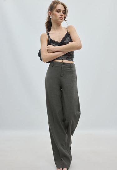 Wide-leg trousers — Dark grey 6