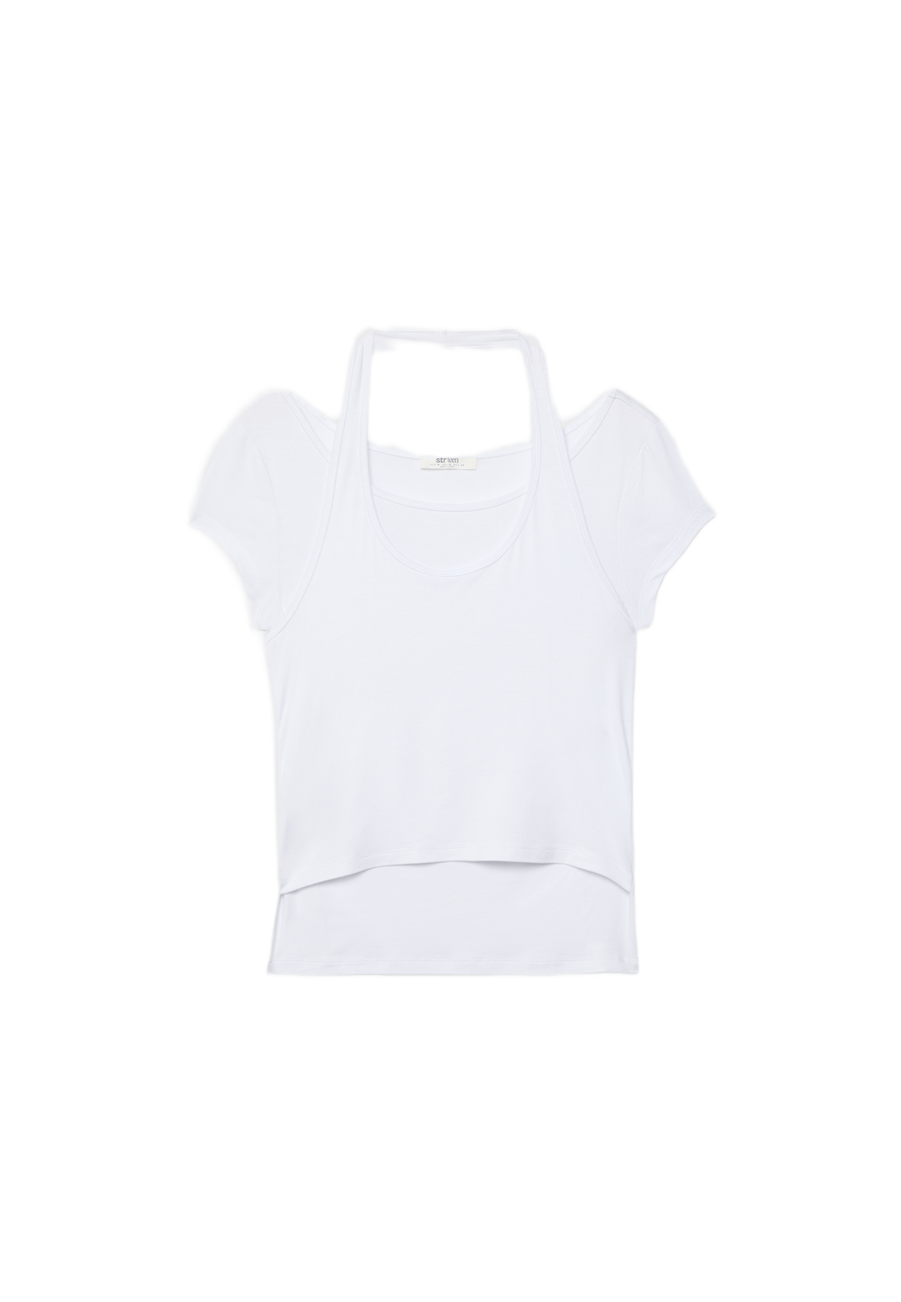 Double-layer short sleeve T-shirt — White