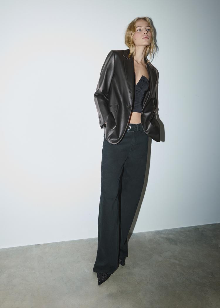 americana regular fit efecto piel