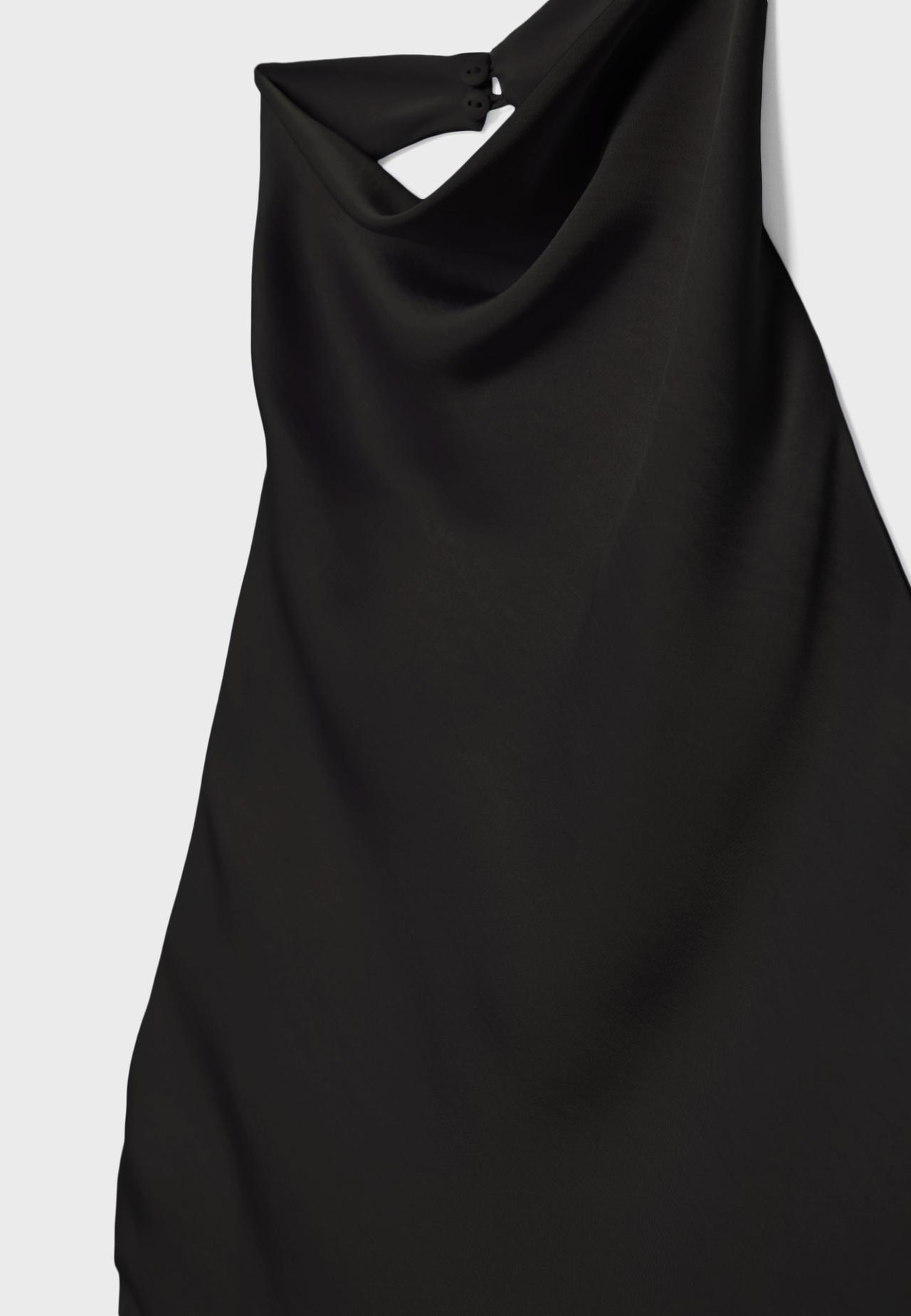 Satin halter top — Black