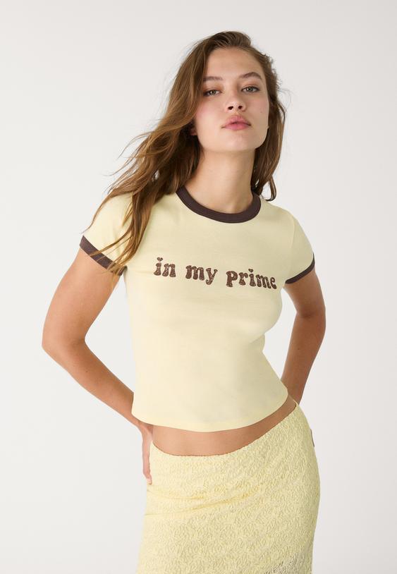 camiseta manga corta estampado