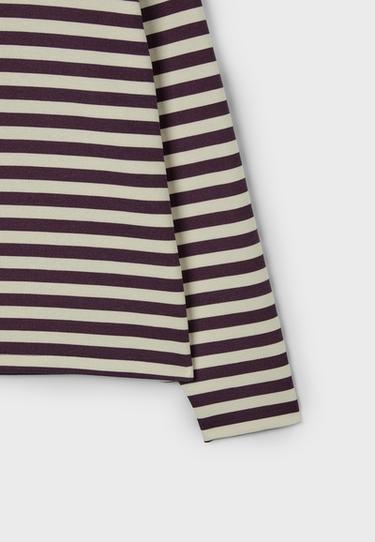 Knit round neck T-shirt — Dark purple 9