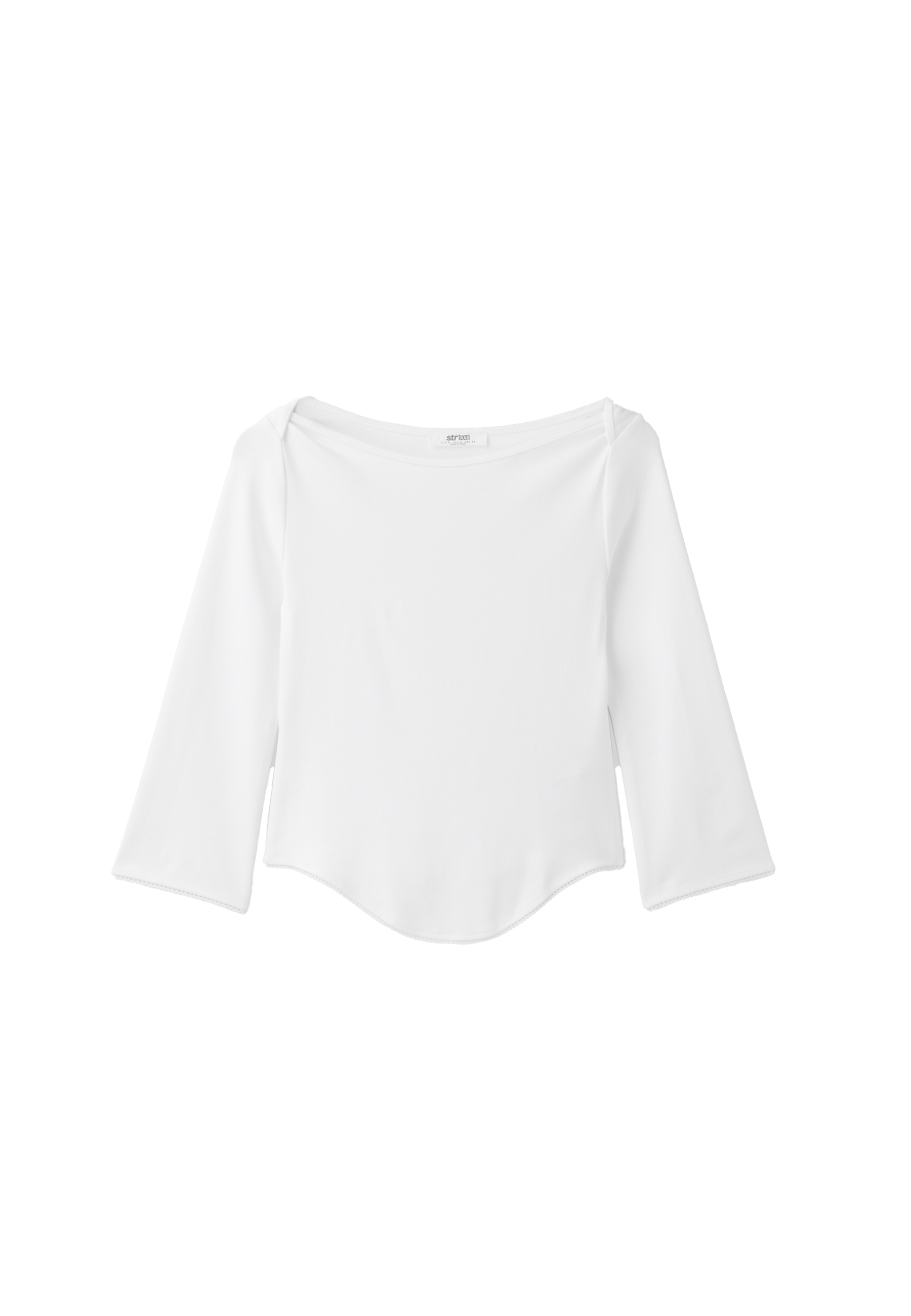 Boat neck T-shirt — White