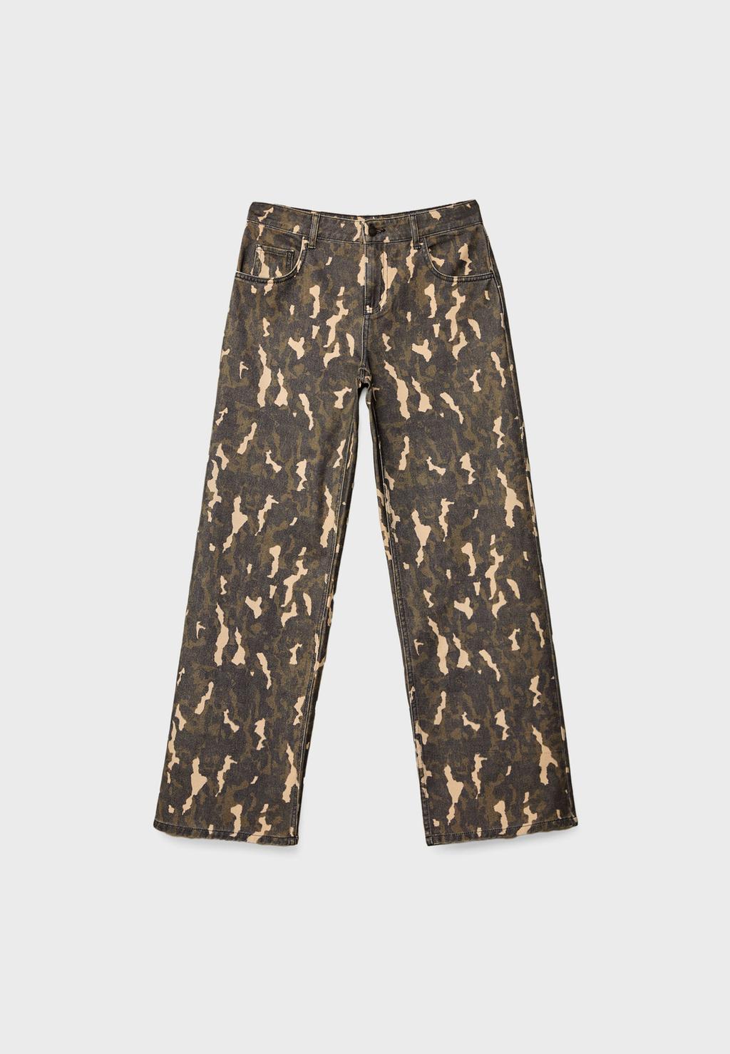 Pantalon straight imprimé