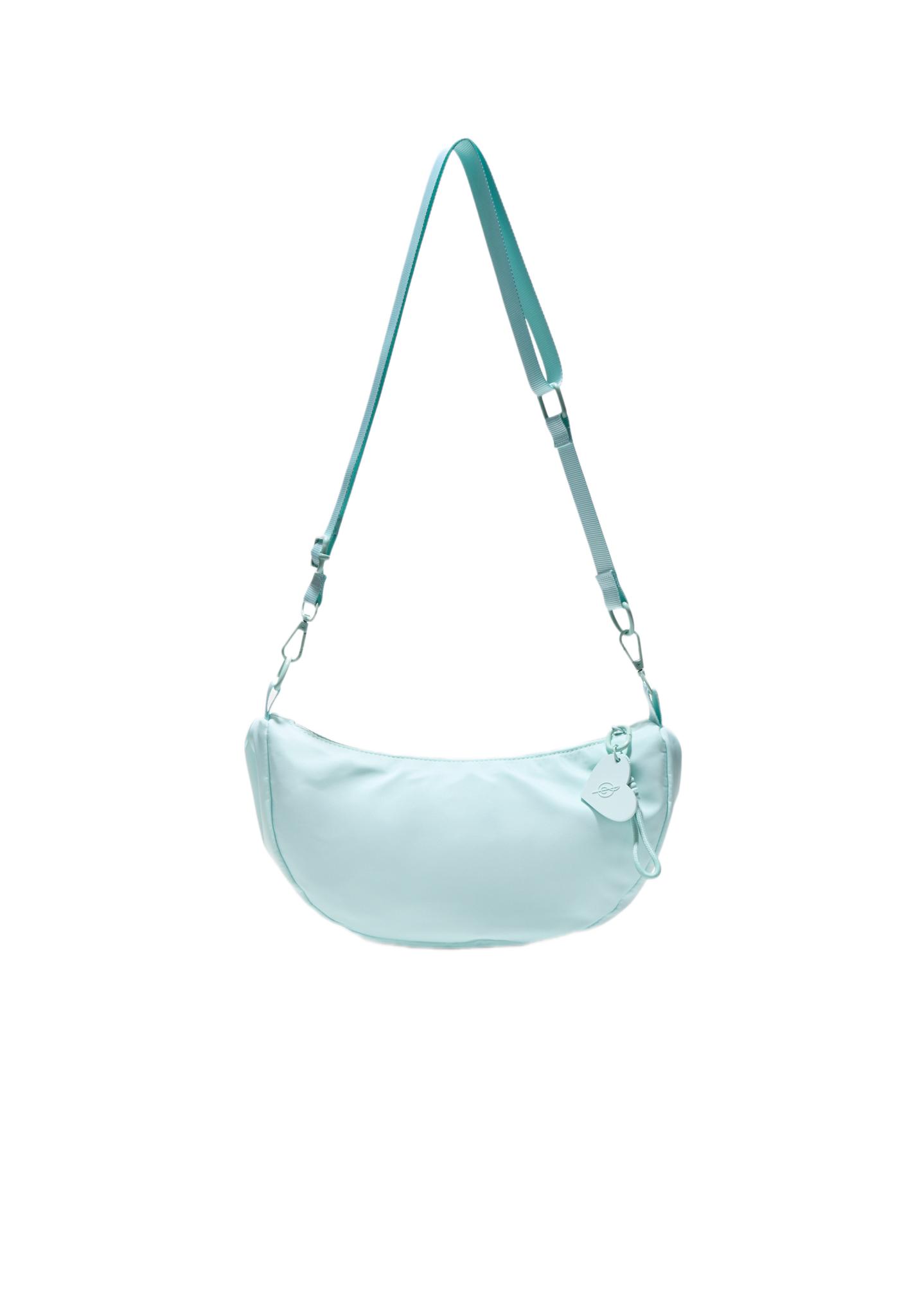 Fabric moon crossbody bag — Pastel green