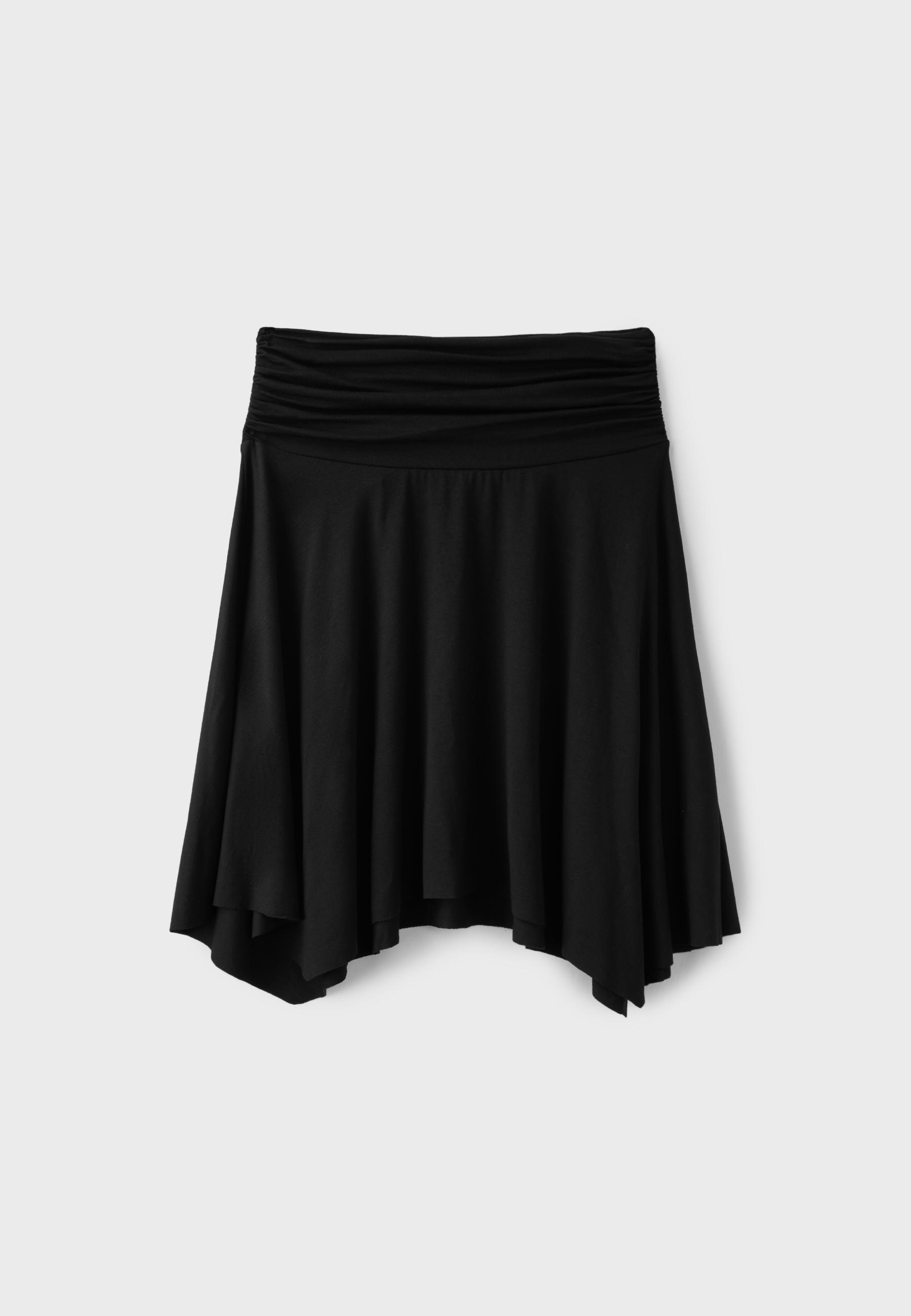 Peaked midi skirt — Black