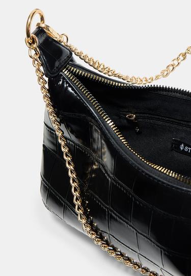 Mini coconut effect crossbody bag — Black 5