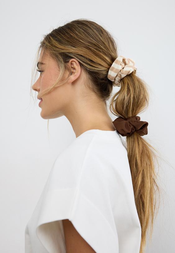 set di 3 elastici per capelli a righe