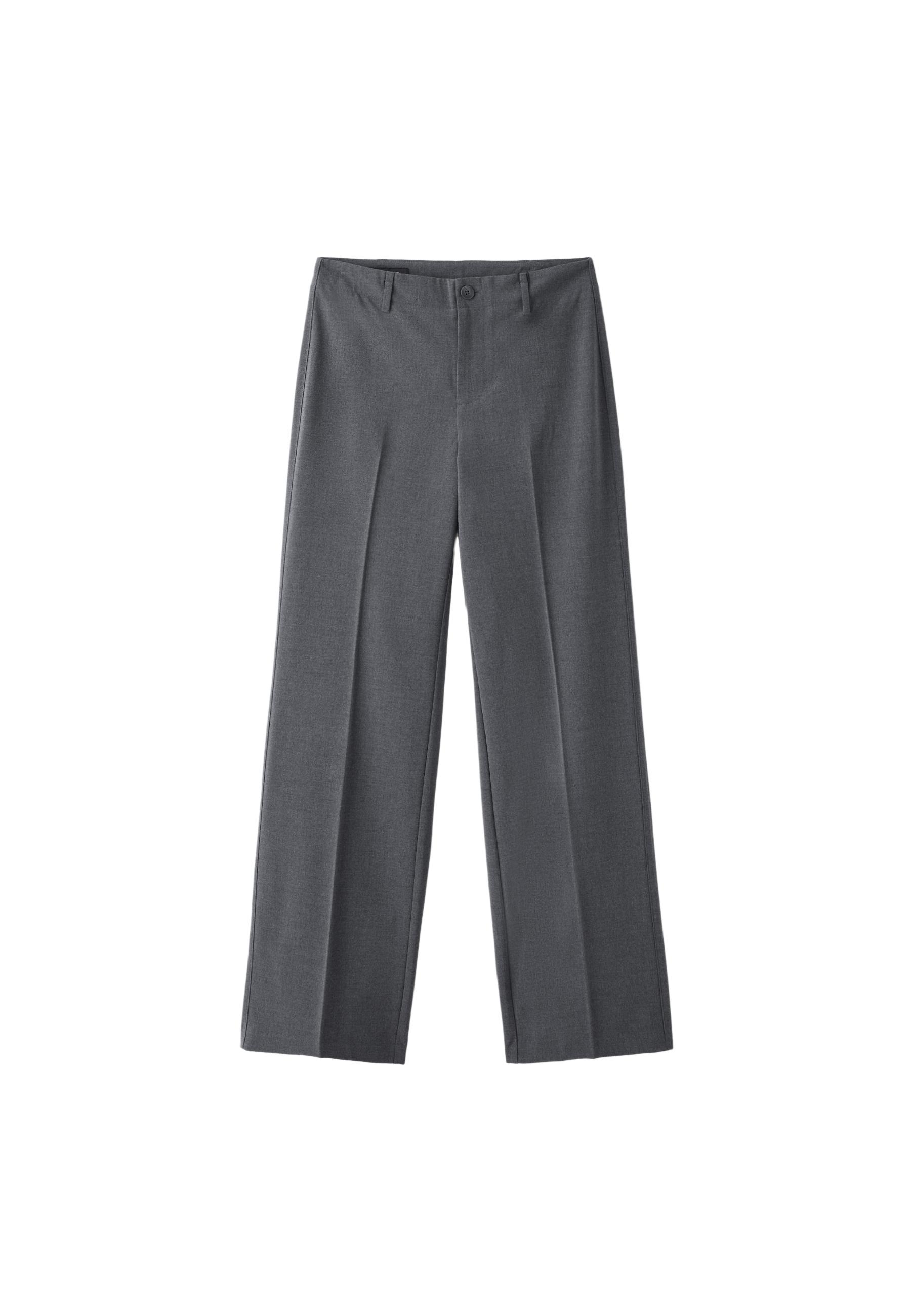 Slim straight trousers — Dark grey