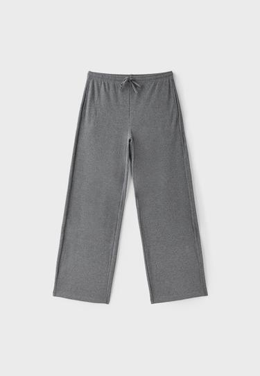 Soft-touch ribbed trousers — Dark grey 7