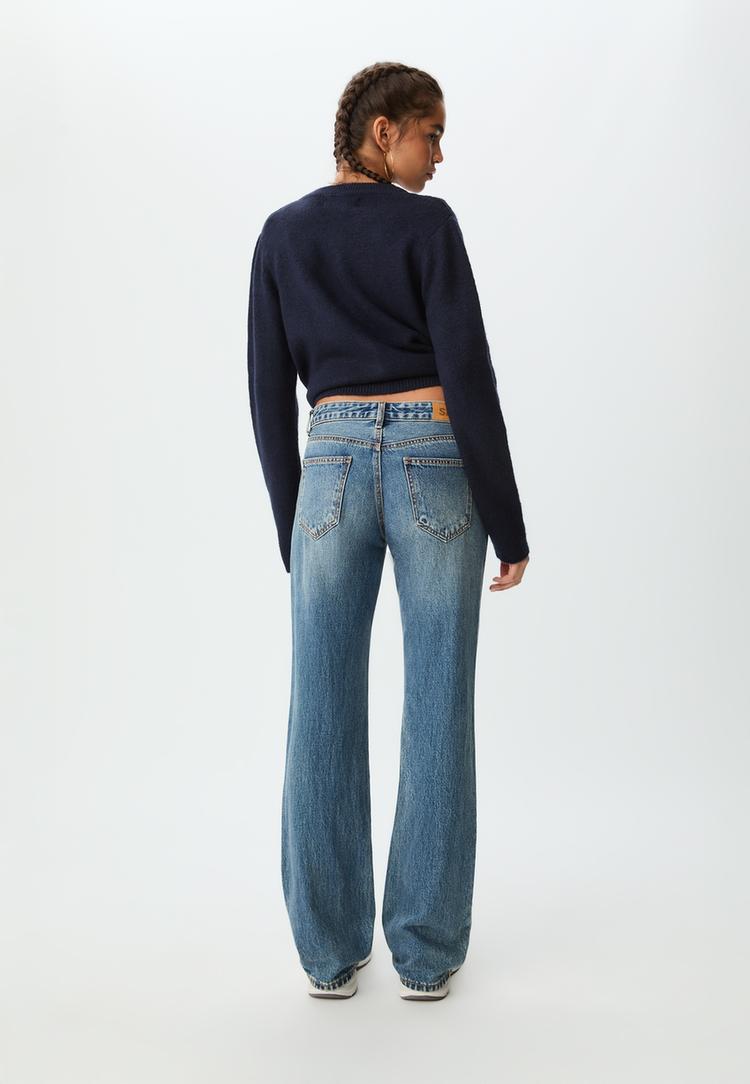 pantalon low straight leg