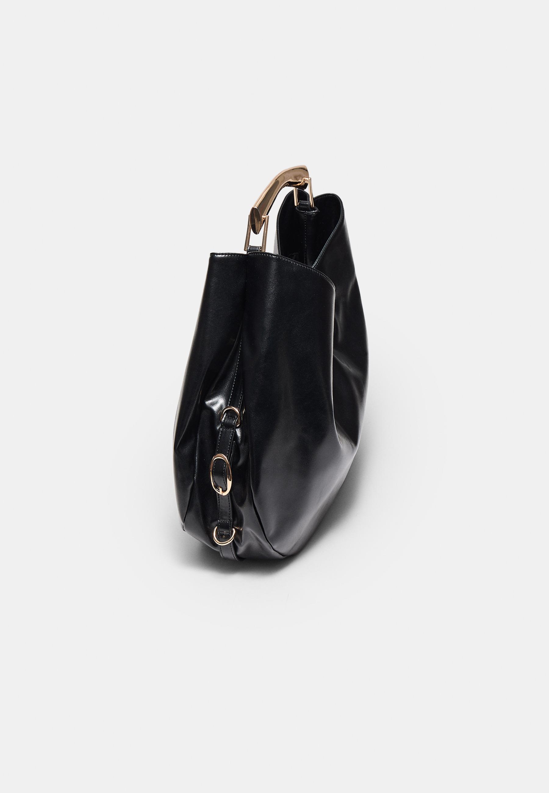 Bag with metal handle — Black