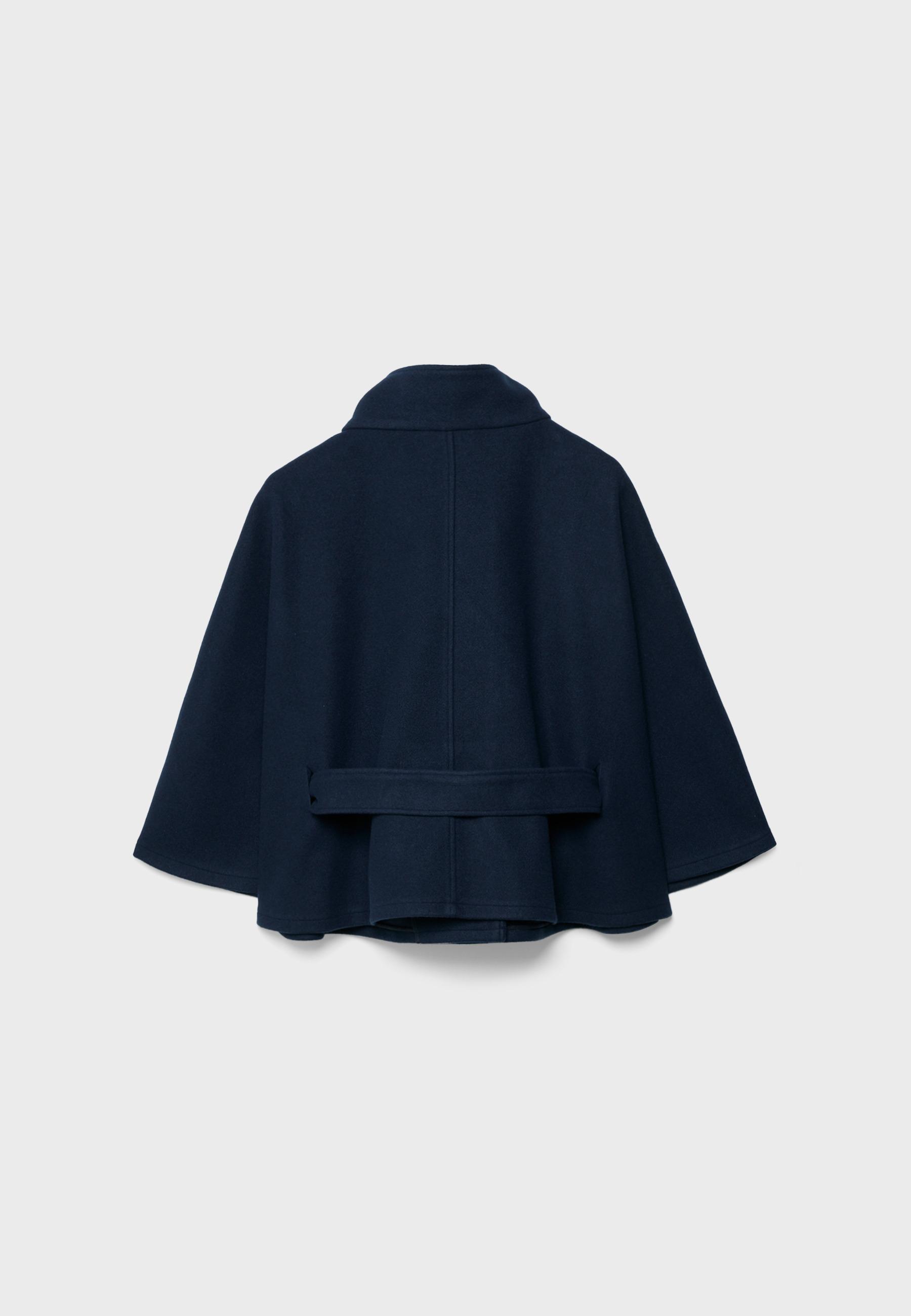 Soft-touch Cape Jacket — Dark blue