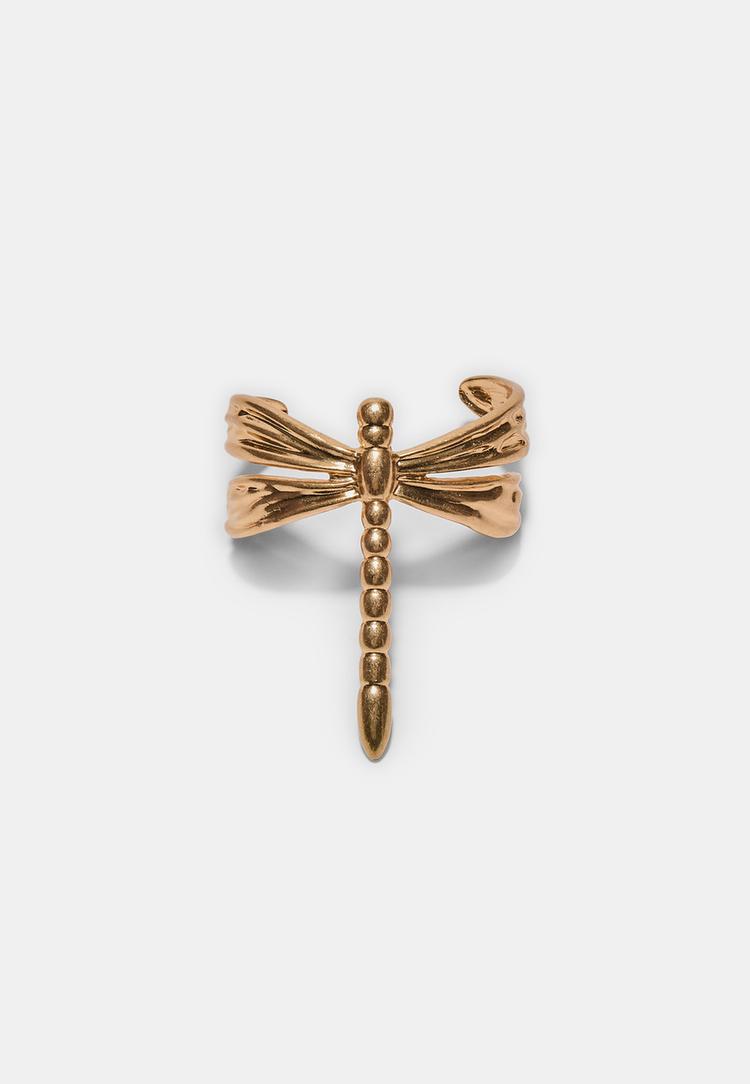 Stradivarius Βραχιόλι-Μανσέτα Λιβελούλα Χρυσαφί Os