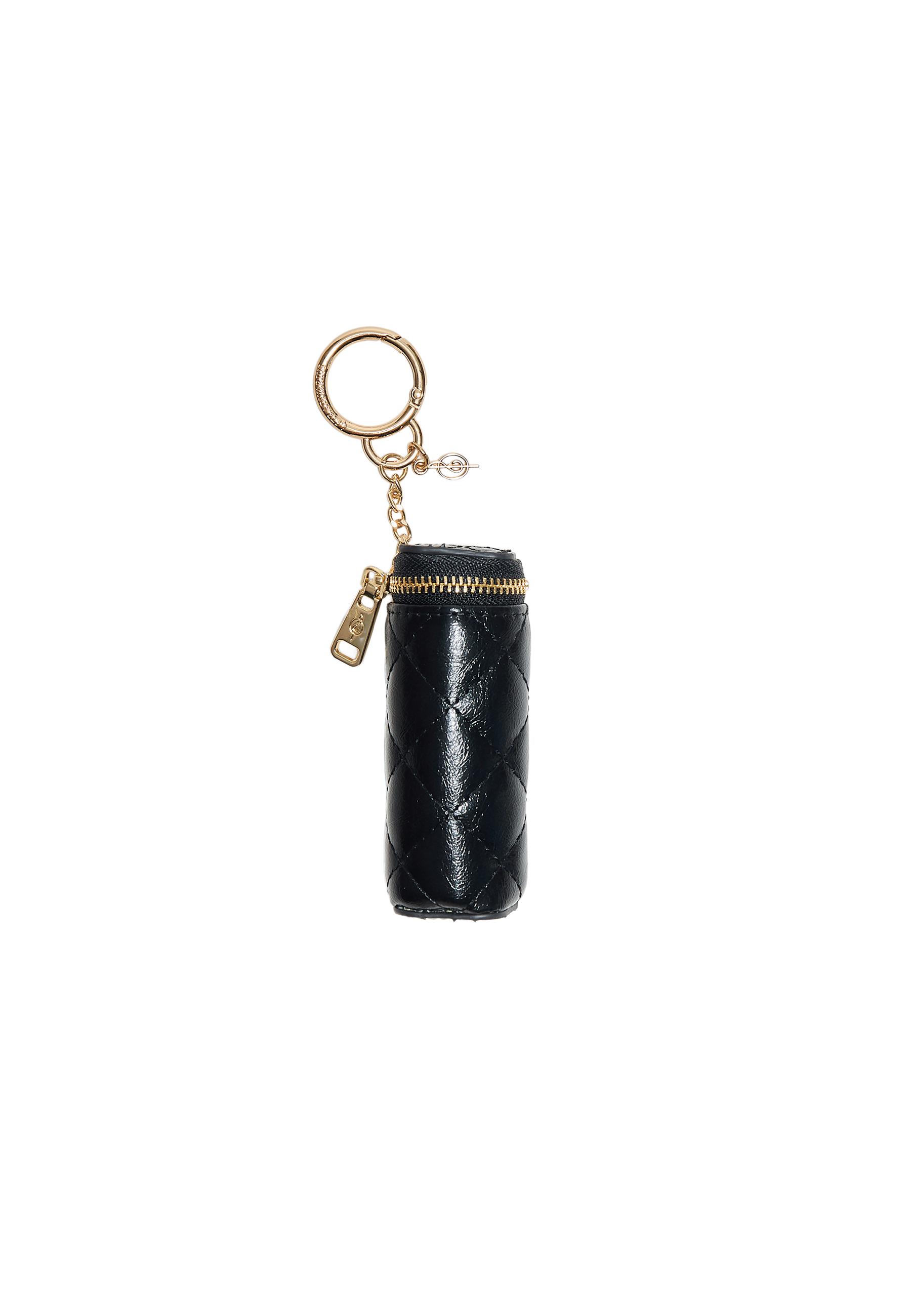Quilted pouch charm — Black