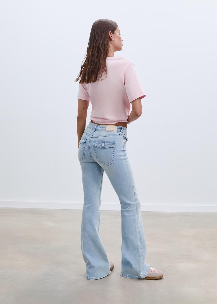 d04 jeans flare low waist