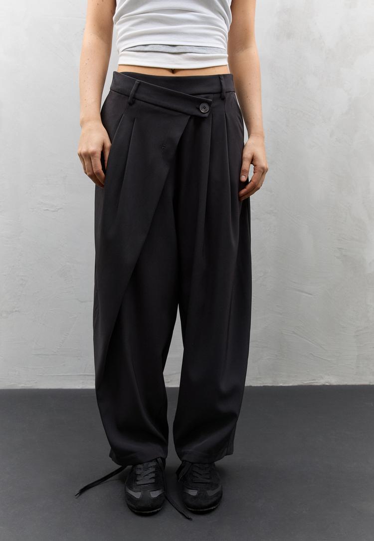 pantalon vestir cintura cruzada