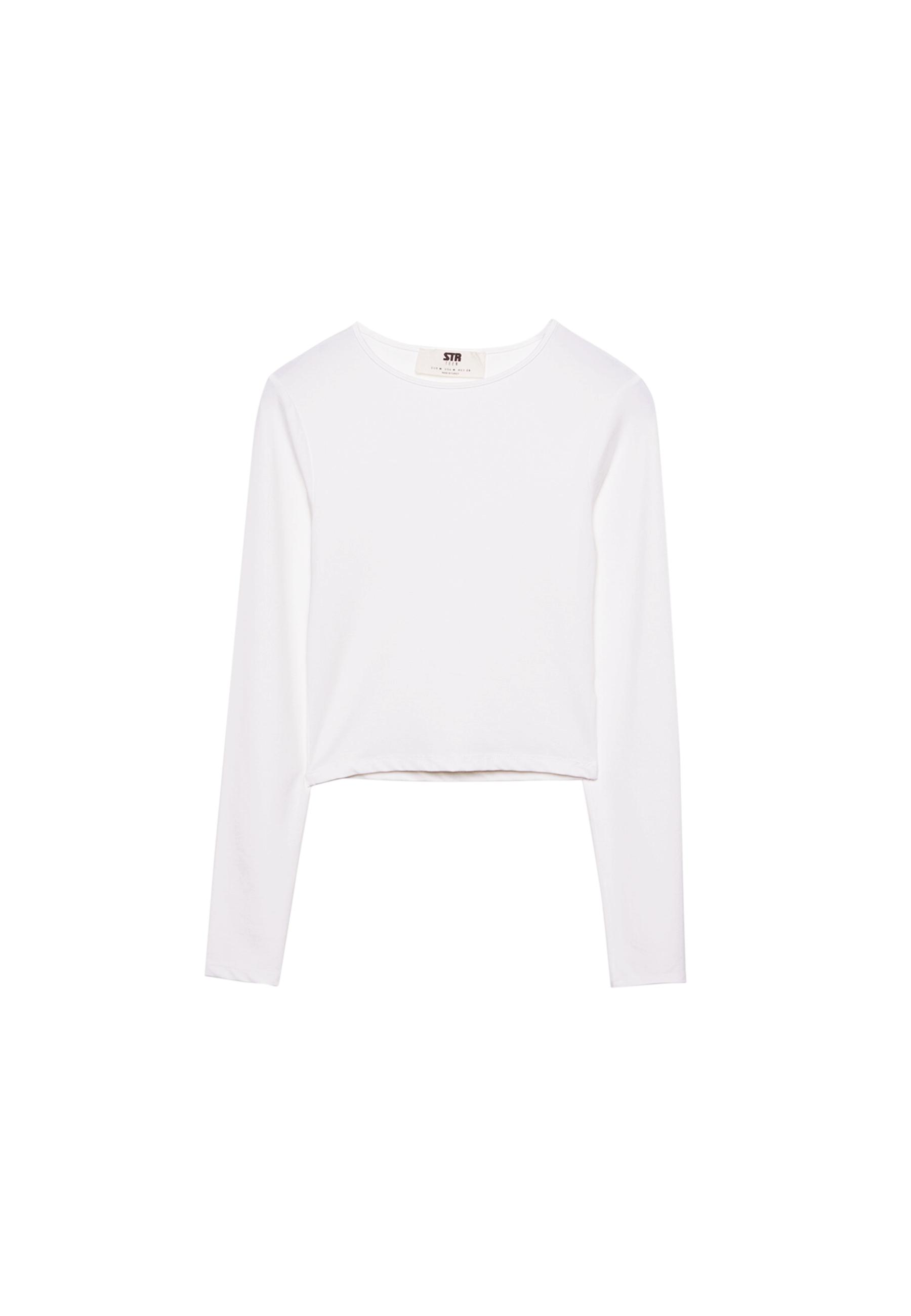 Long sleeve polyamide T-shirt — White