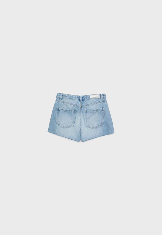 Parıltılı denim şort_6