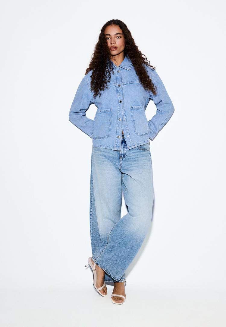 cazadora denim bolsillos